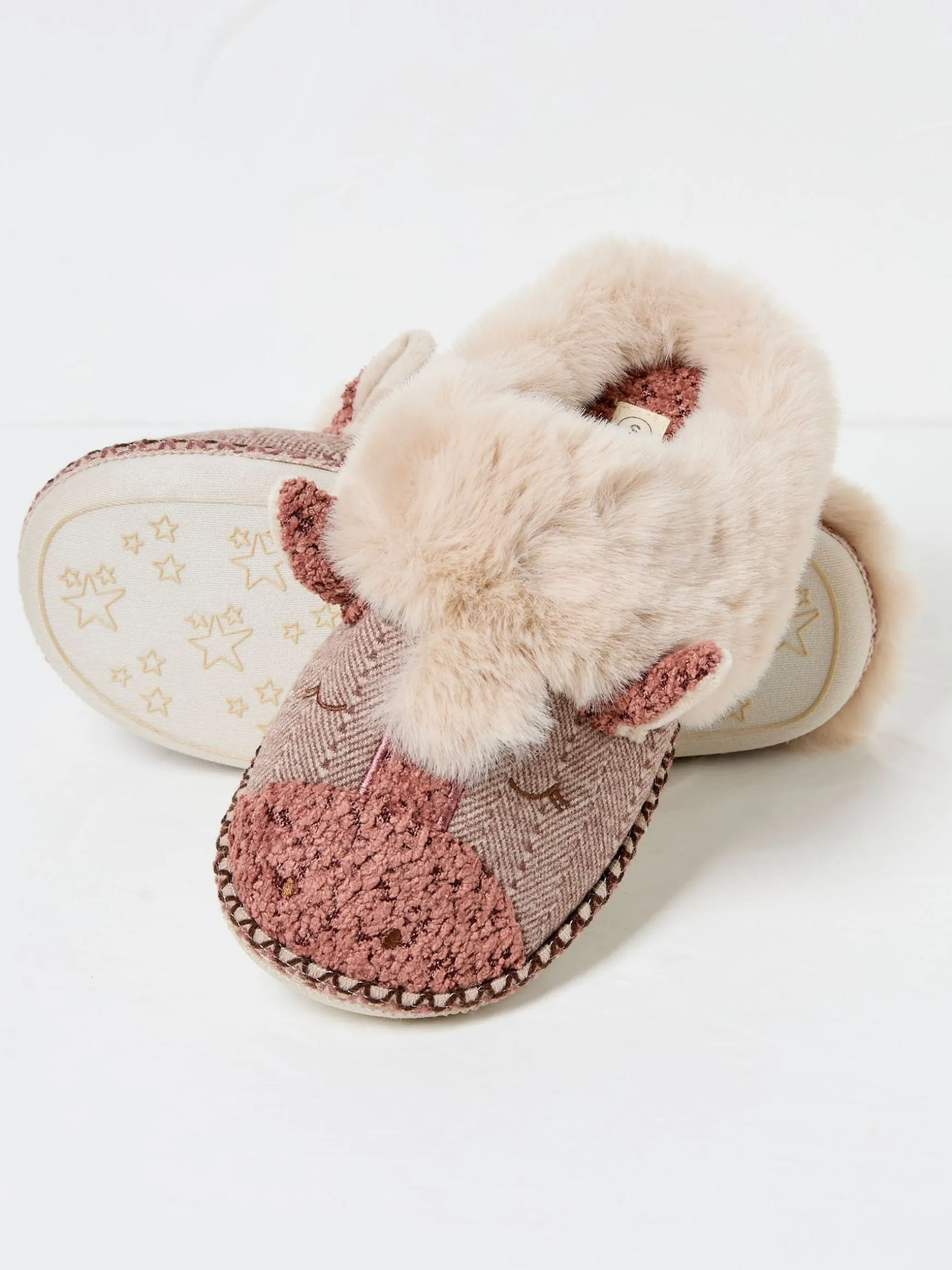 FatFace Hattie Horse Mules Light Brown Store