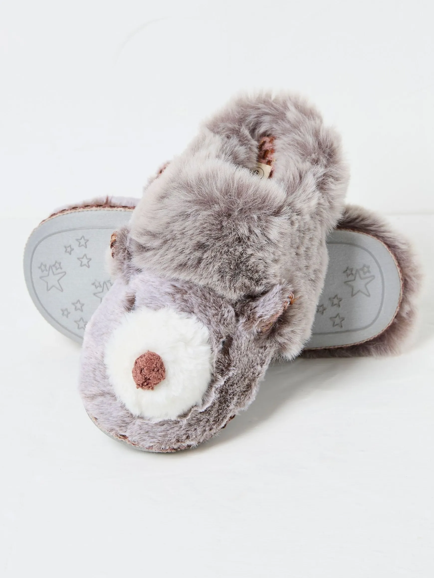 FatFace Hope Hedgehog Mules Grey Clearance