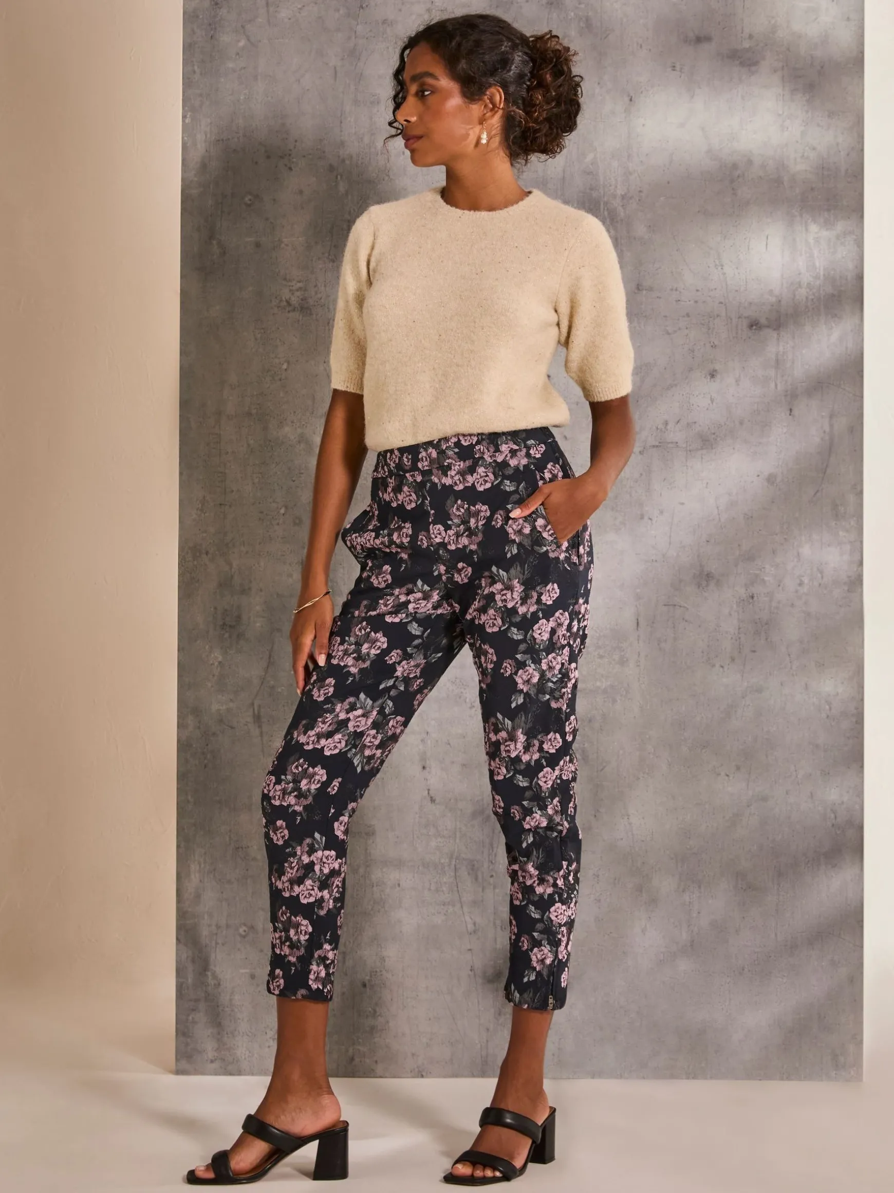 FatFace Isobel Isobel Jacquard Trouser Blue Flash Sale