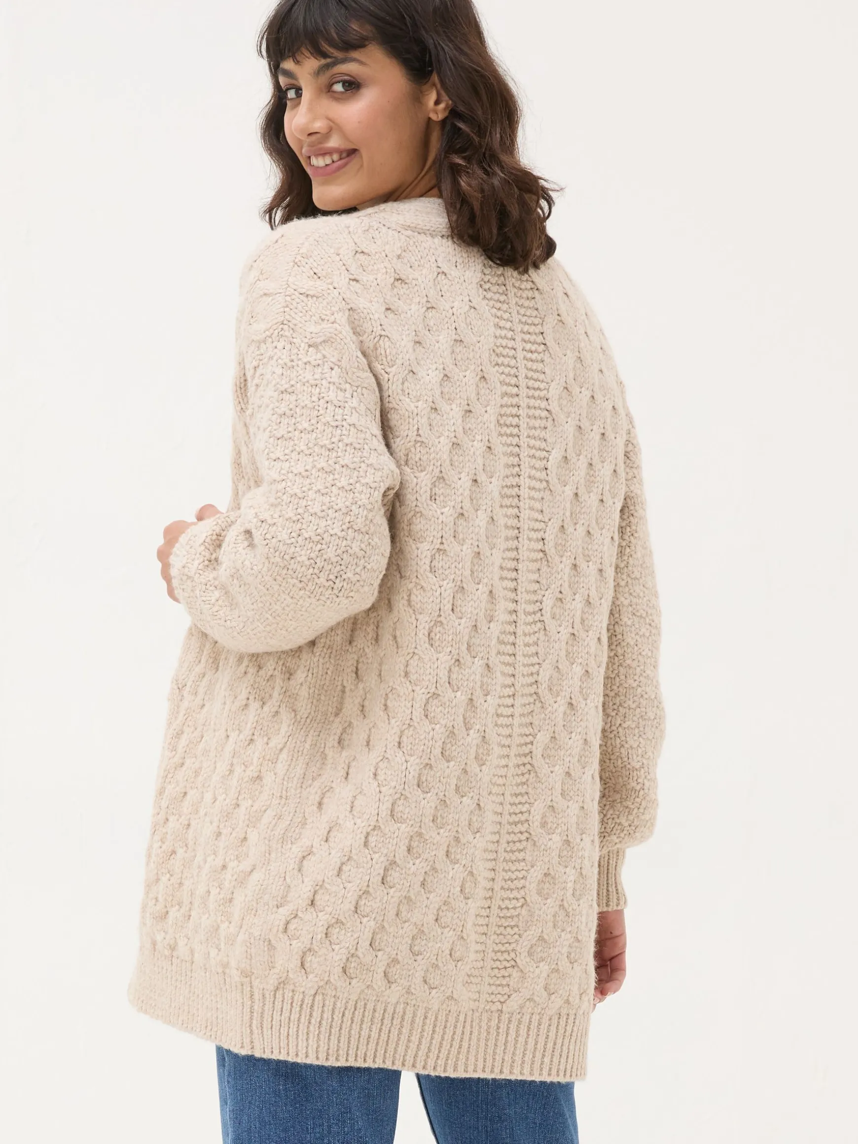 FatFace Ezzie Cardigan Ivory Shop