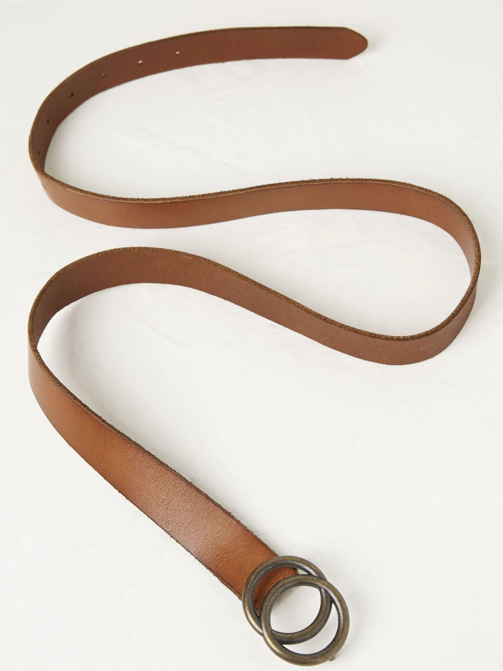 FatFace Jean Double Circle Belt Brown Discount