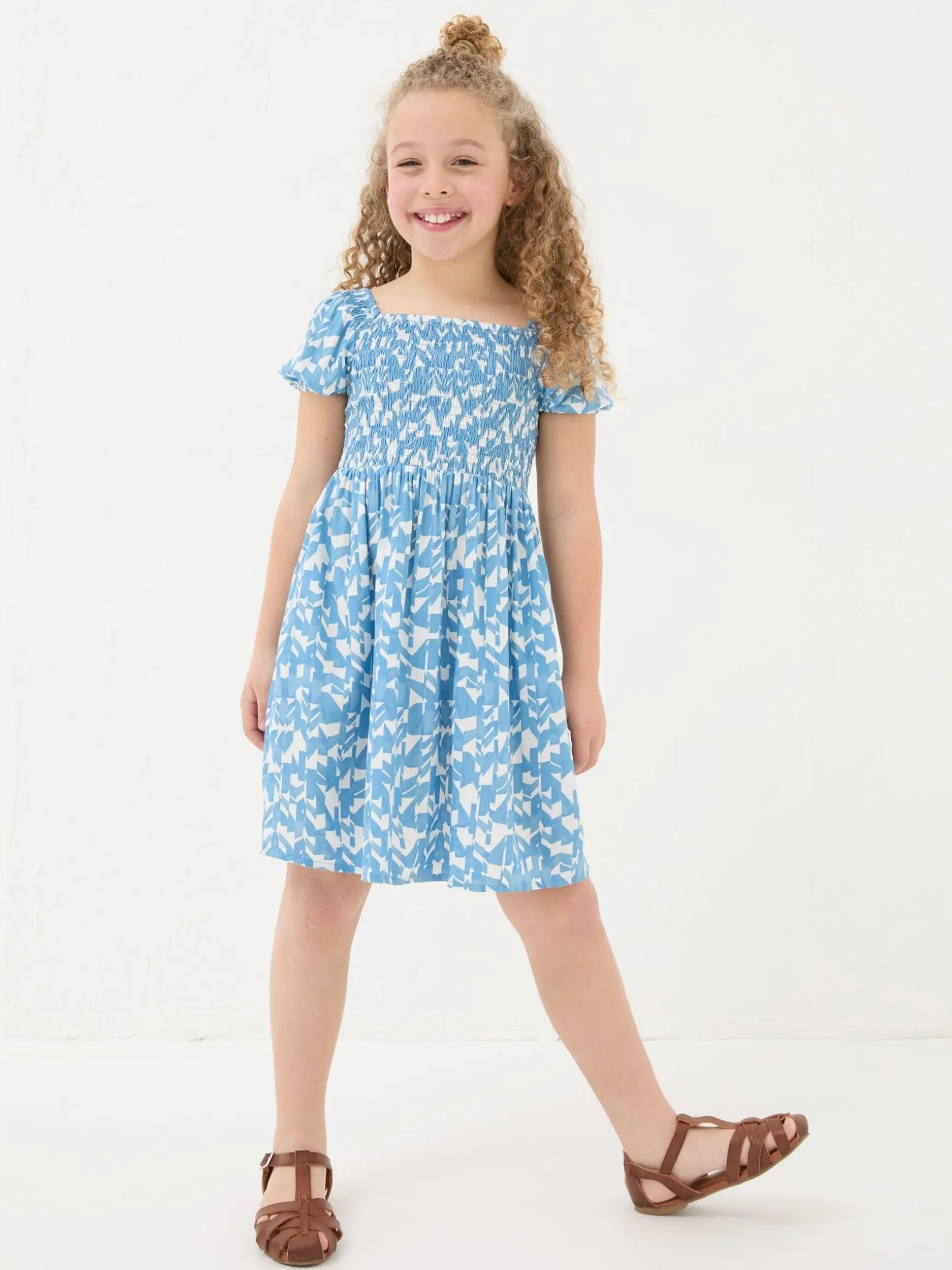 FatFace Jocelyn Med Geo Dress Blue Discount