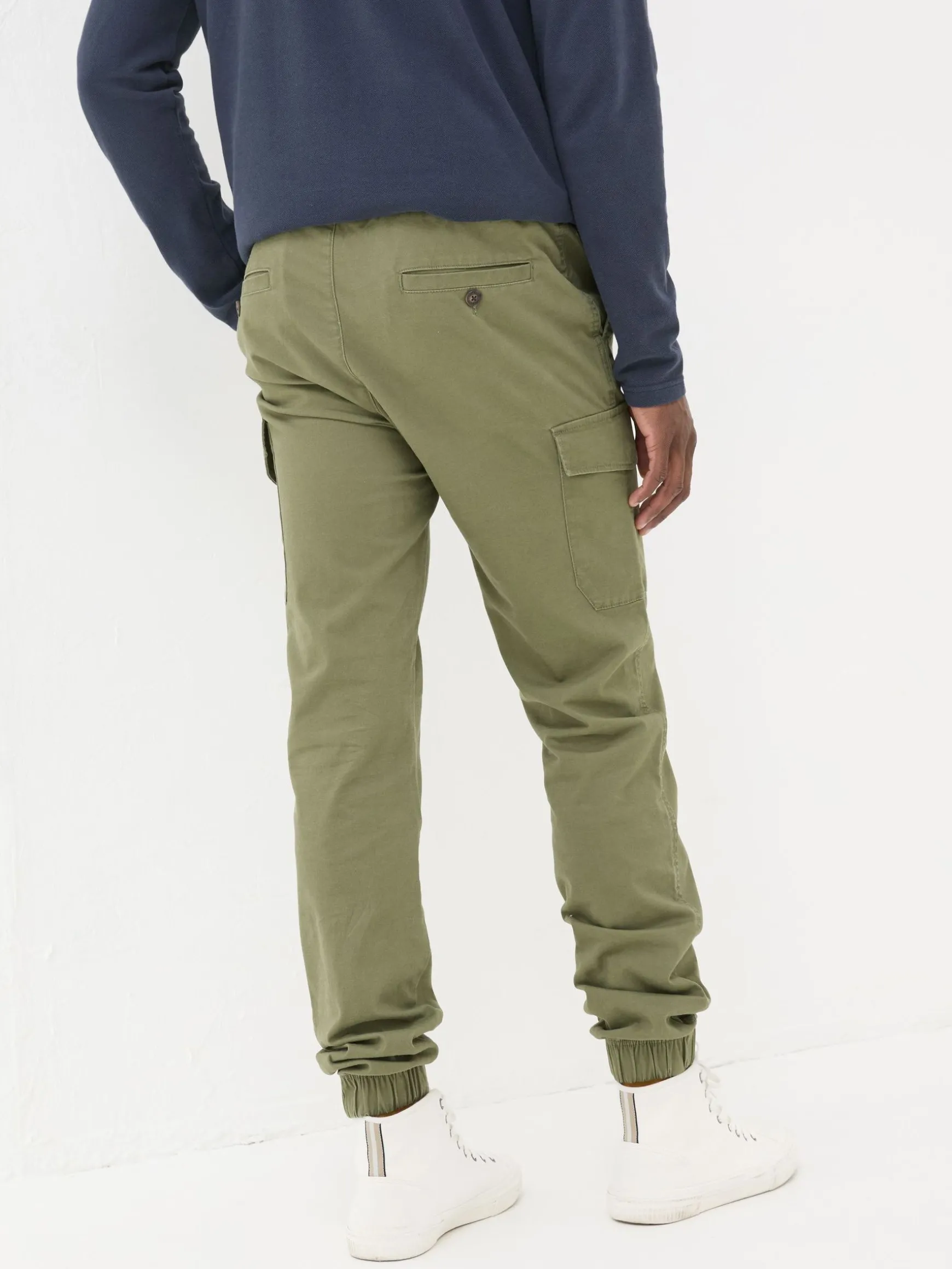 FatFace Kent Cuffed Cargo Trousers Green Clearance