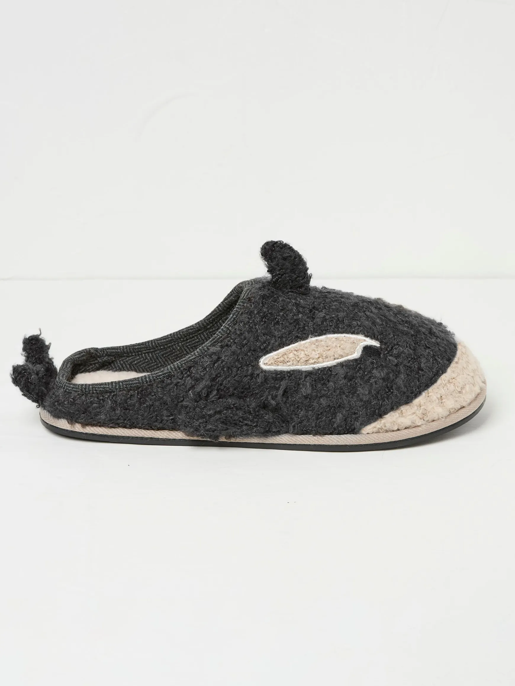 FatFace Kev Kev Killer Whale Slippers Grey Fashion