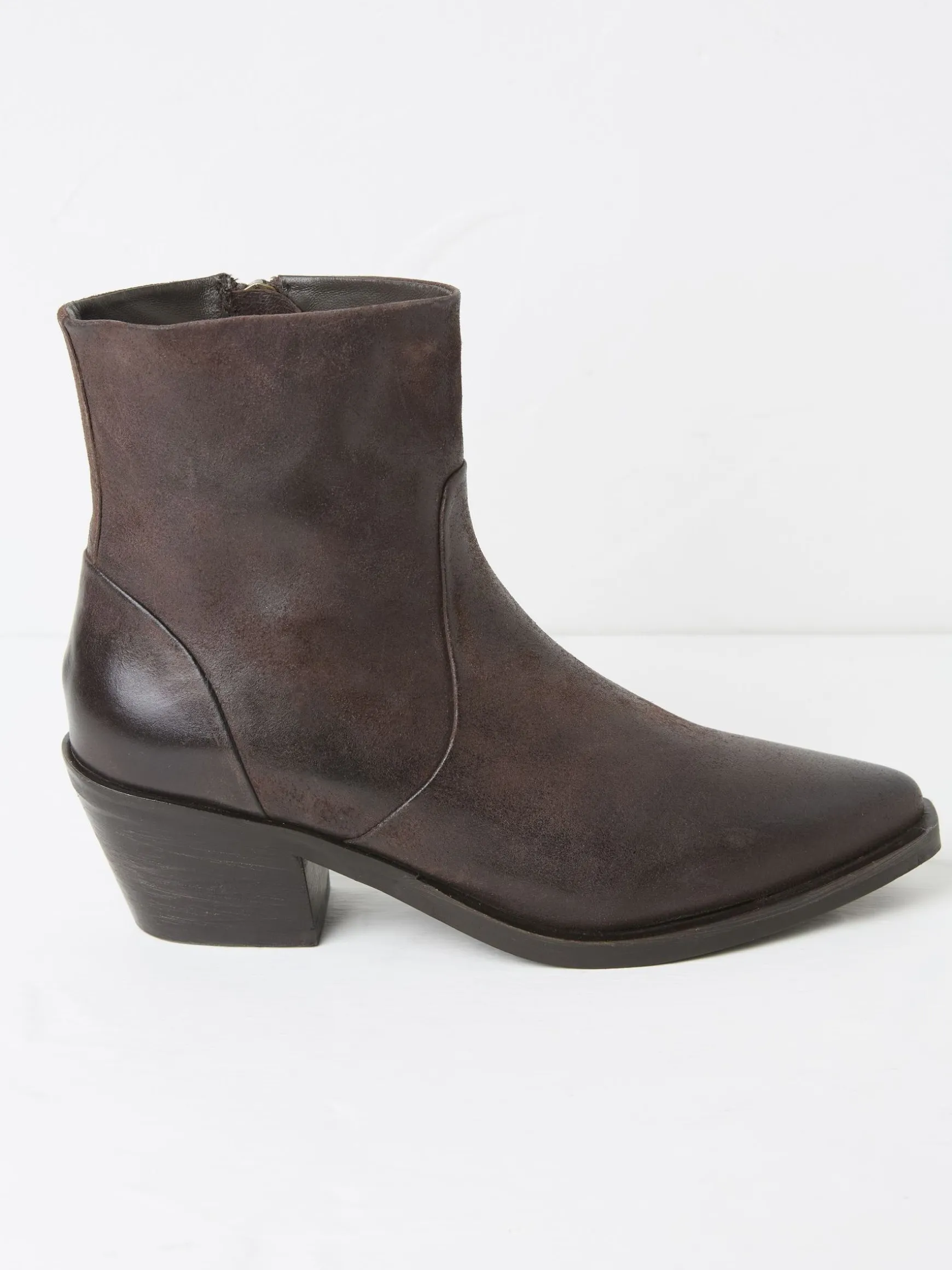 FatFace Leonie Ankle Western Boots Brown New