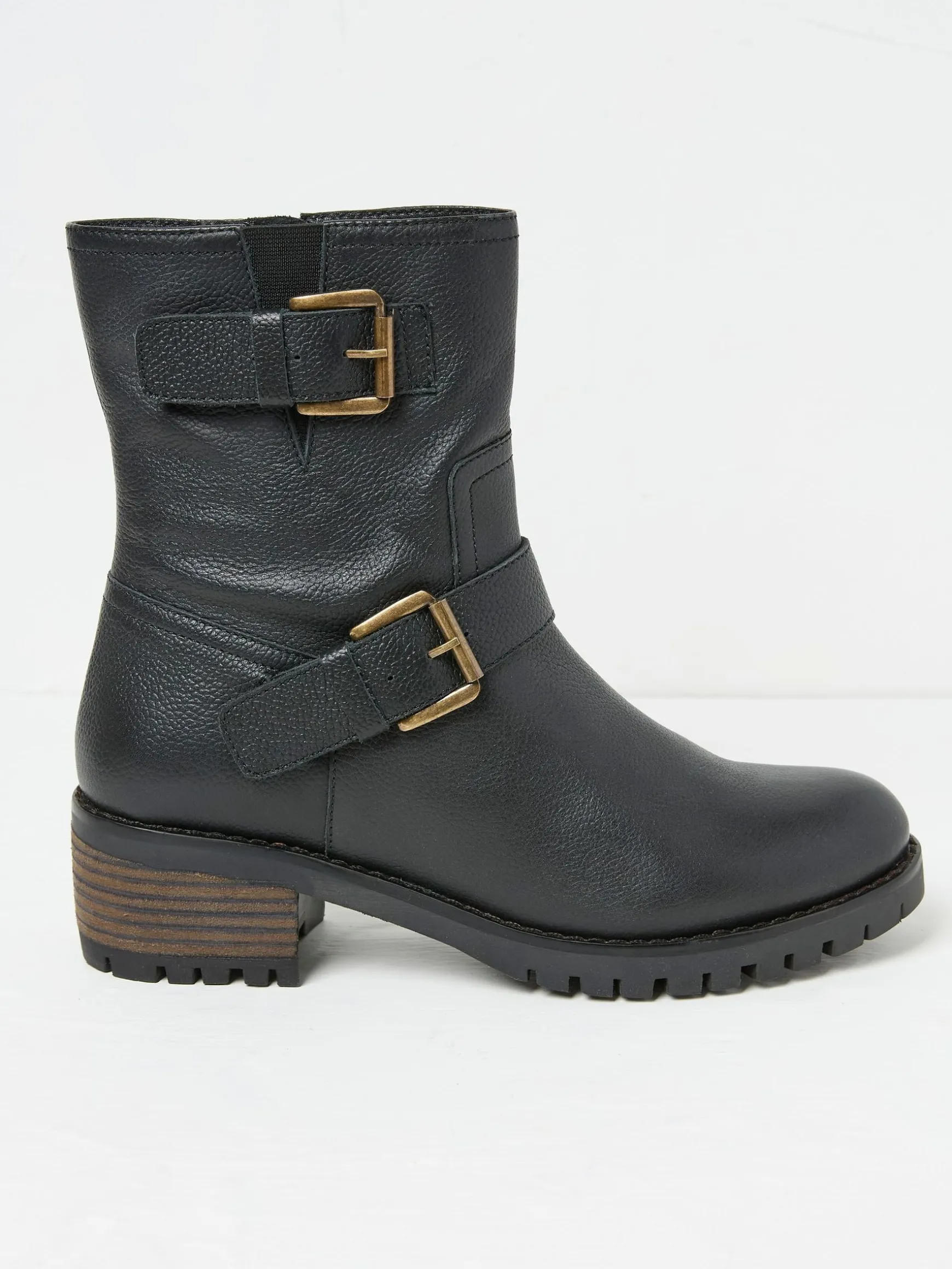 FatFace Liberty Biker Boots Black Online