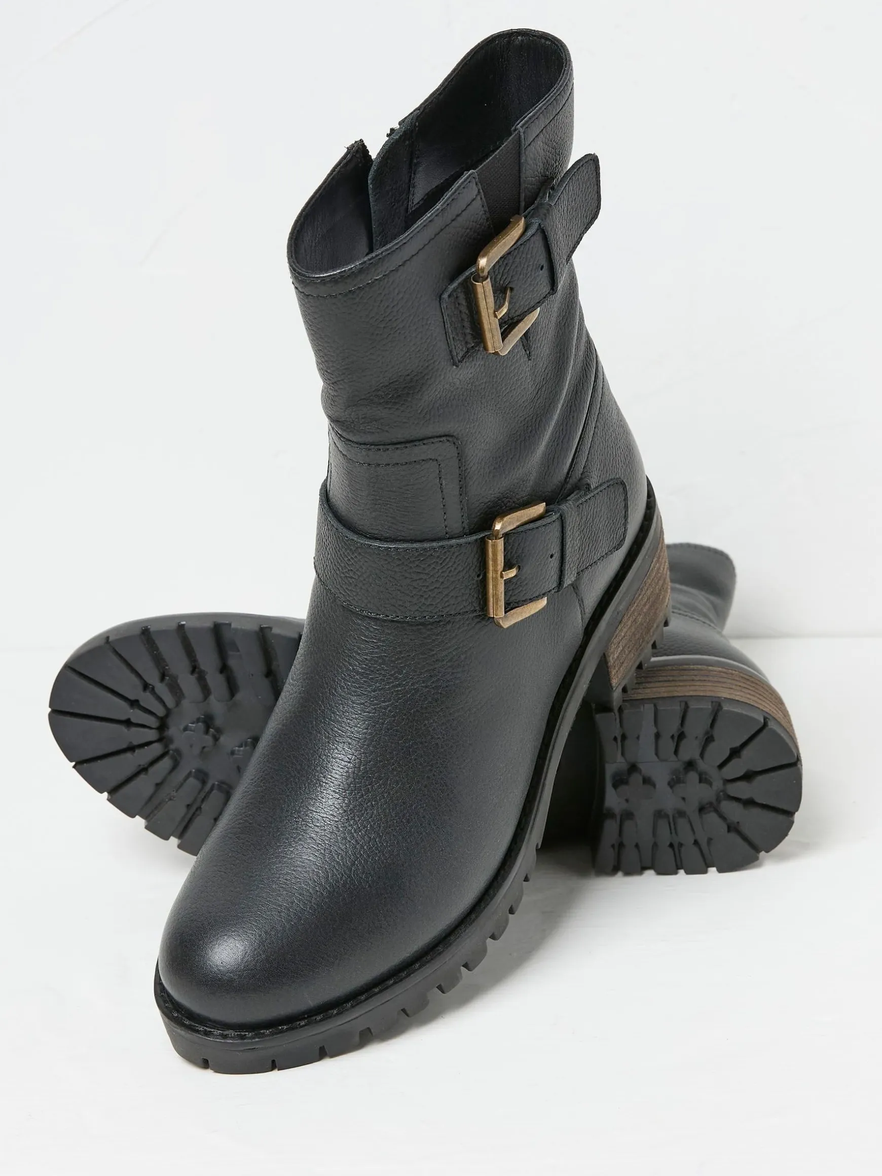 FatFace Liberty Biker Boots Black Online