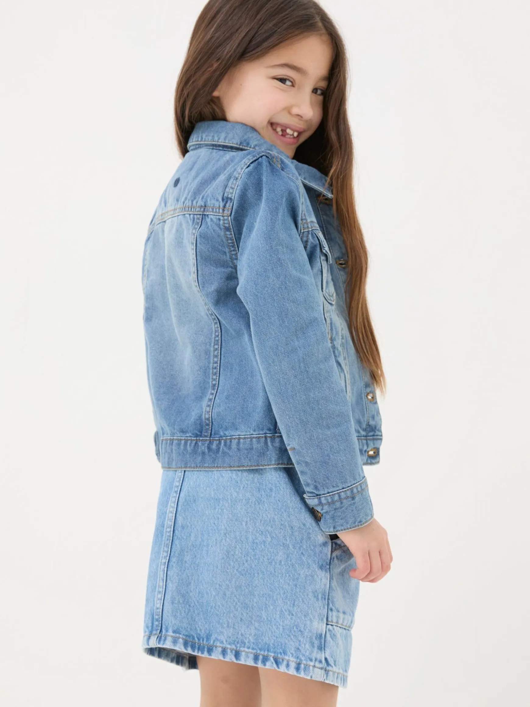 FatFace Plain Denim Jacket Light Blue Best