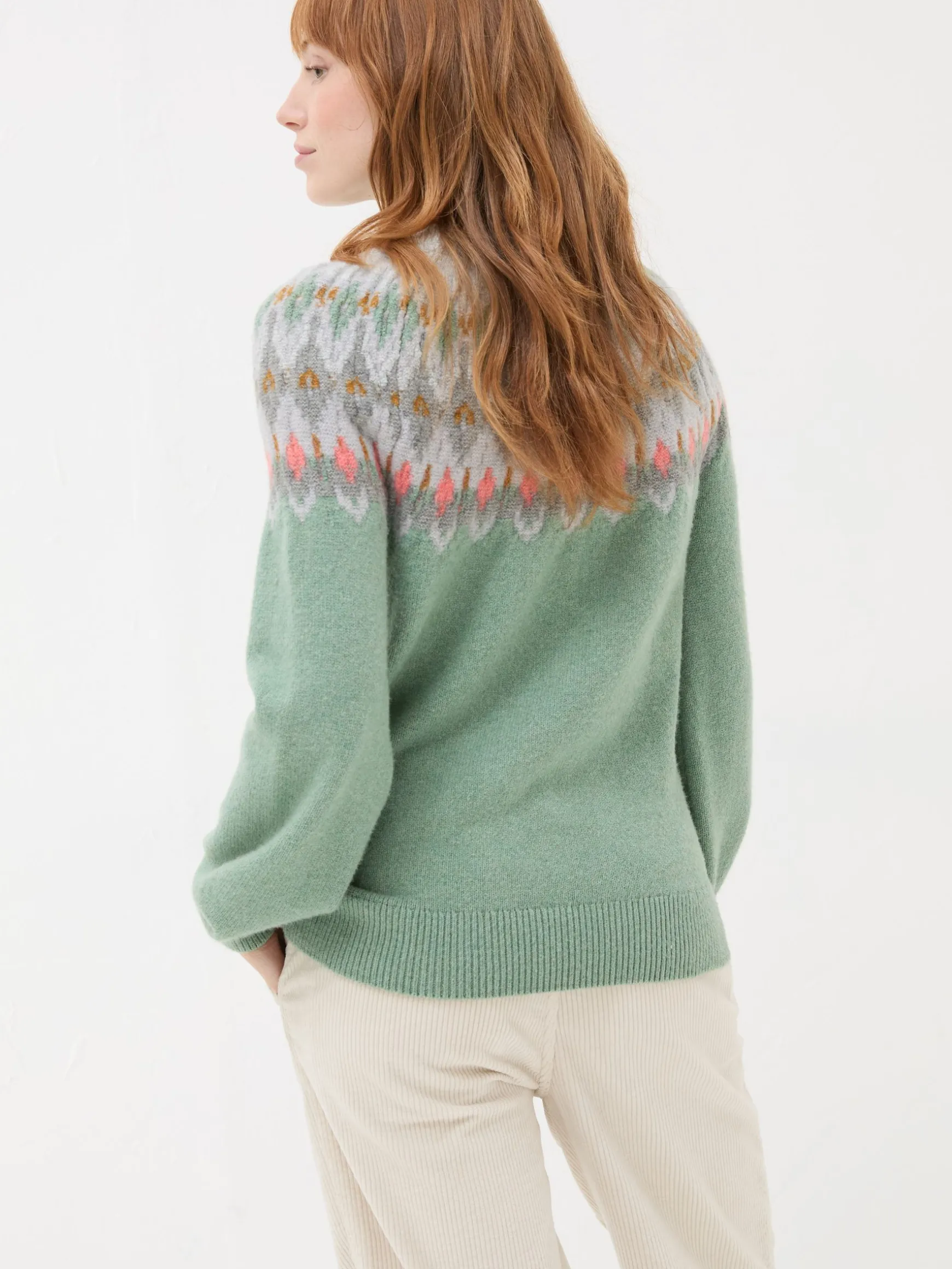 FatFace Esther Jumper Light Teal Hot