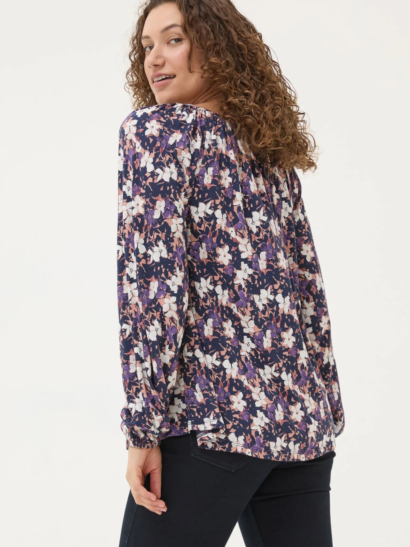 FatFace Lily Floral Top Multi Shop