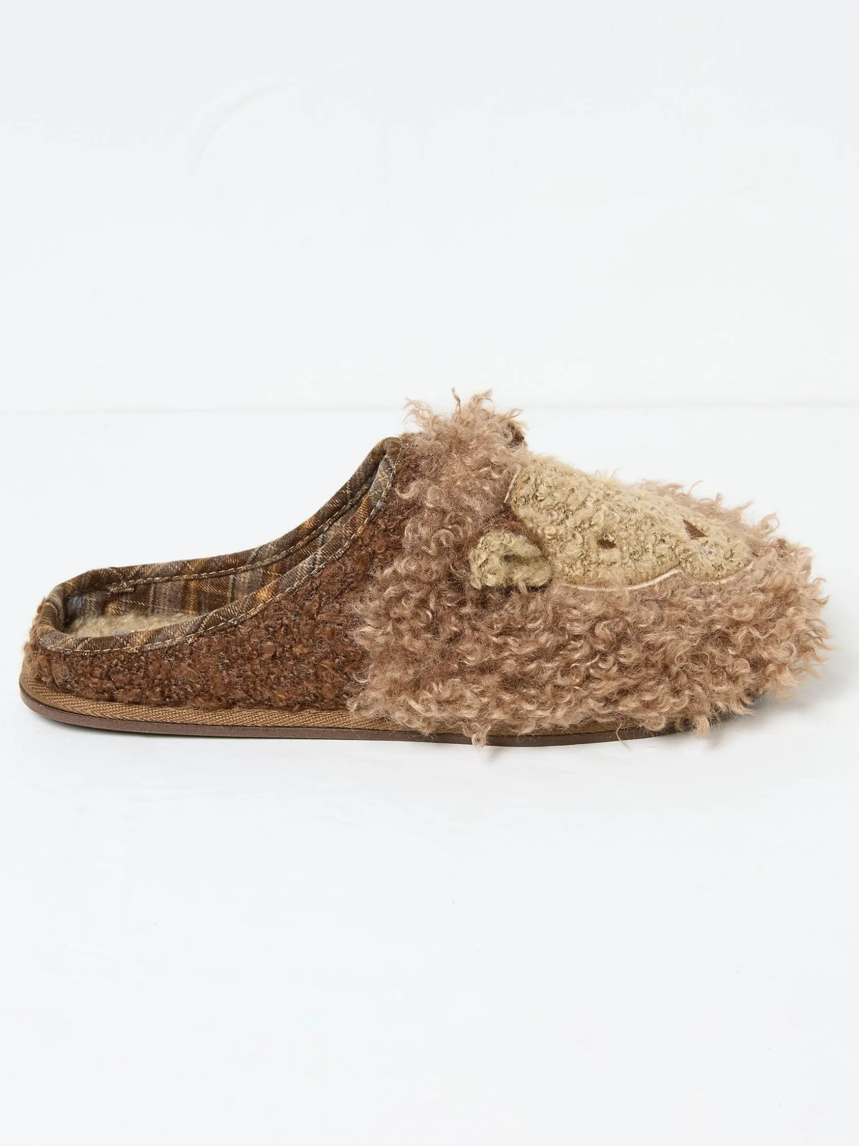 FatFace Lionel Lion Slippers Natural Fashion