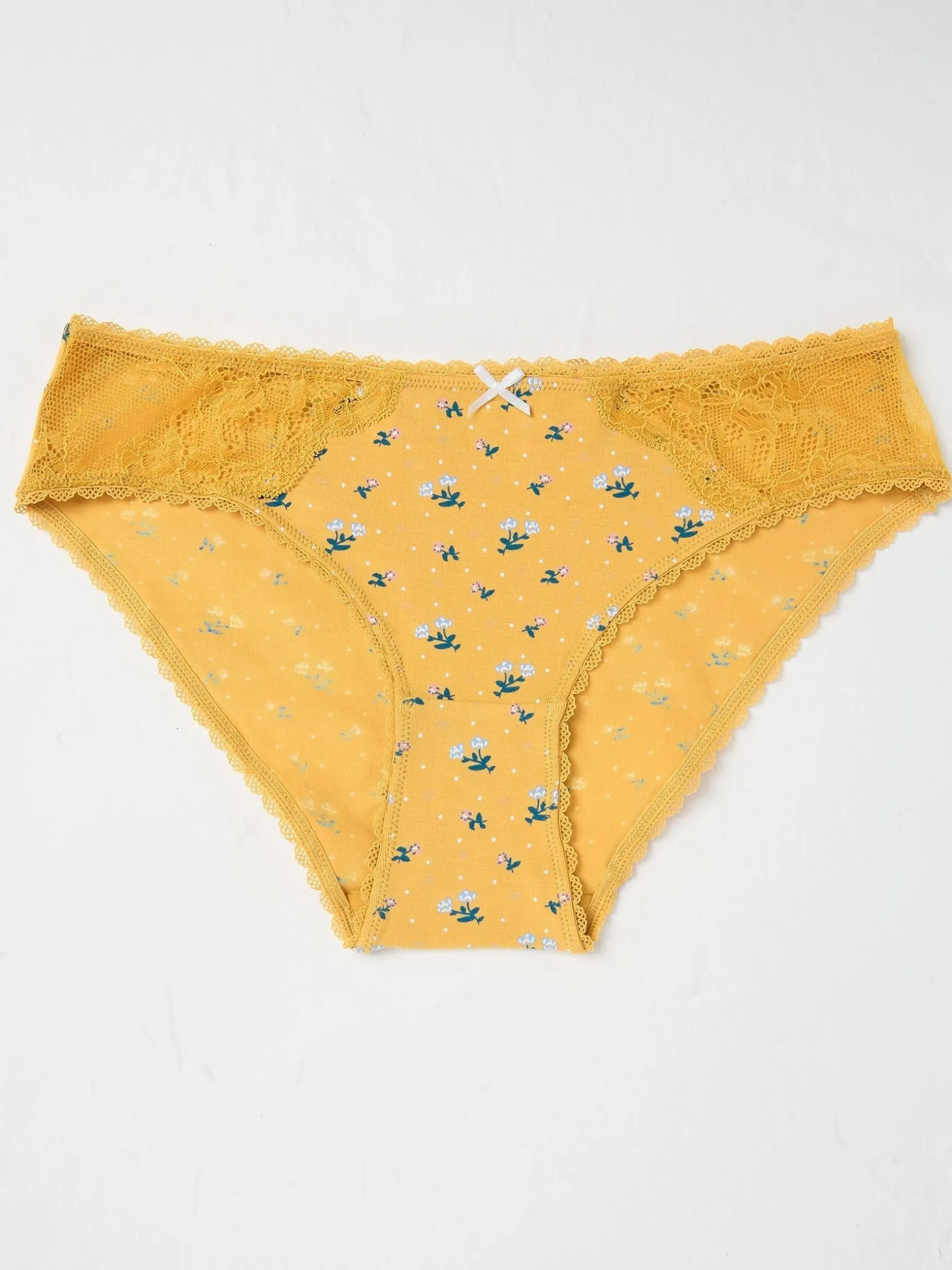 FatFace Lottie Floral Knickers Yellow Online