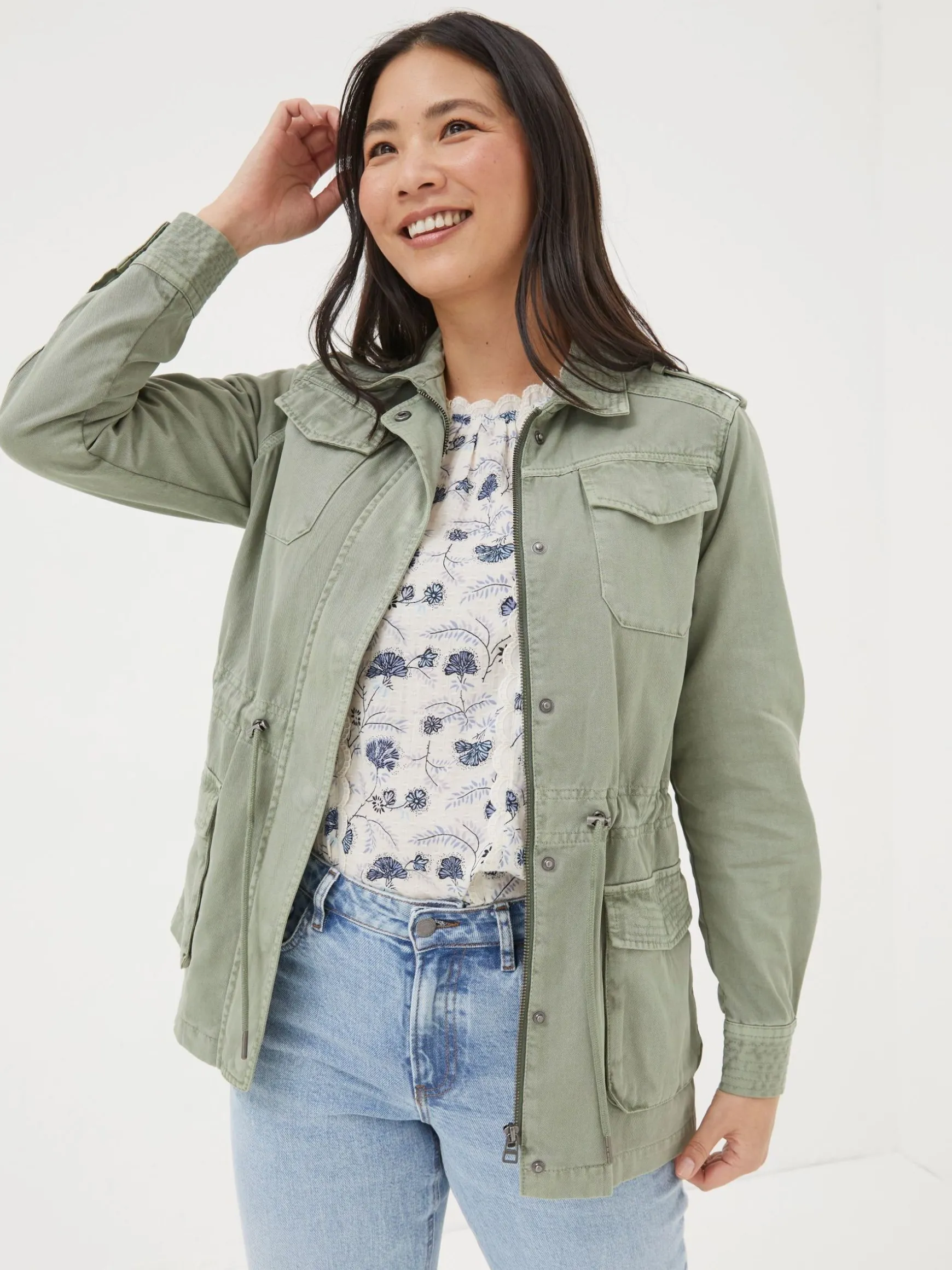 FatFace Lowen Field Jacket Green Sale