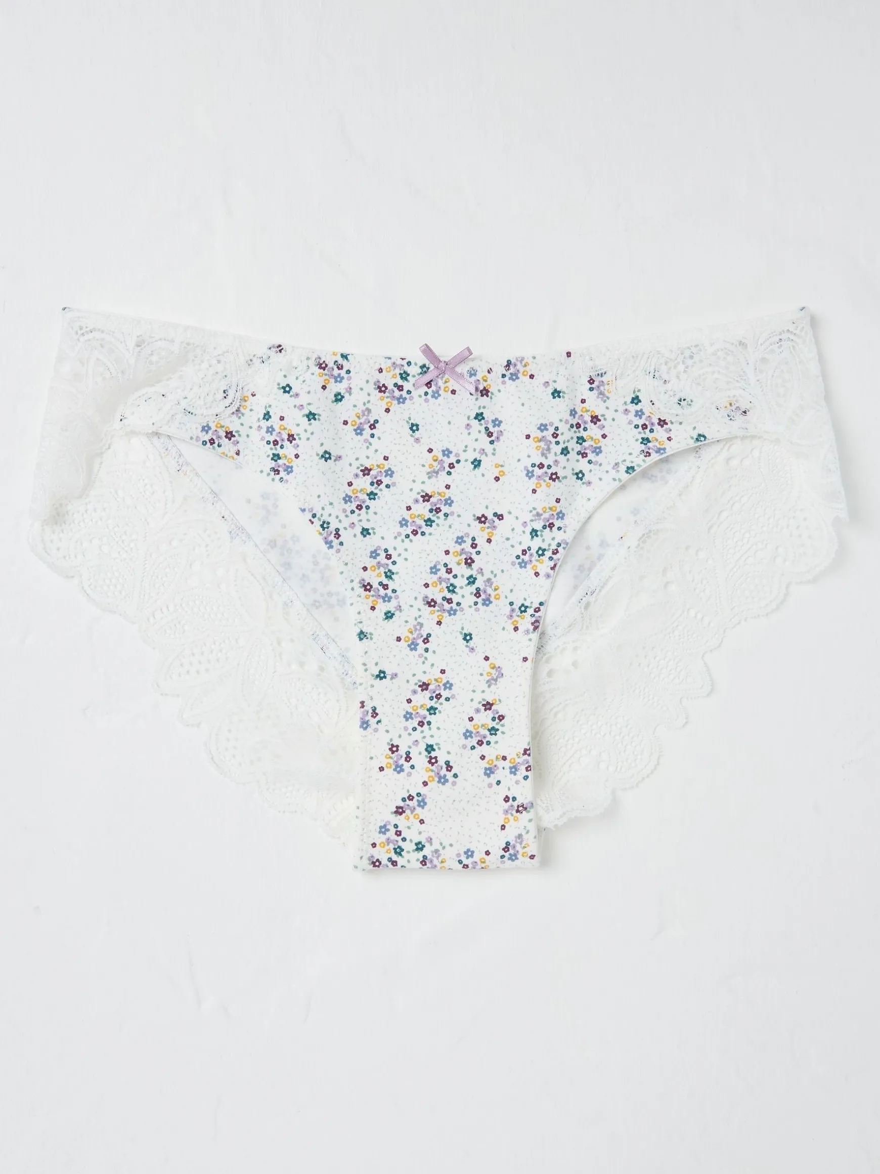 FatFace Mabel Floral Cheeky Knickers Cream Online