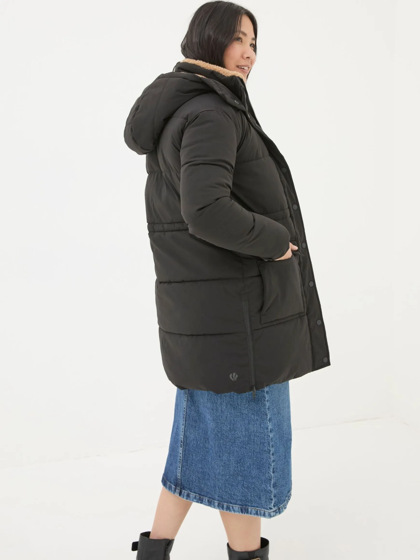 FatFace Maddie Puffer Coat Black Best