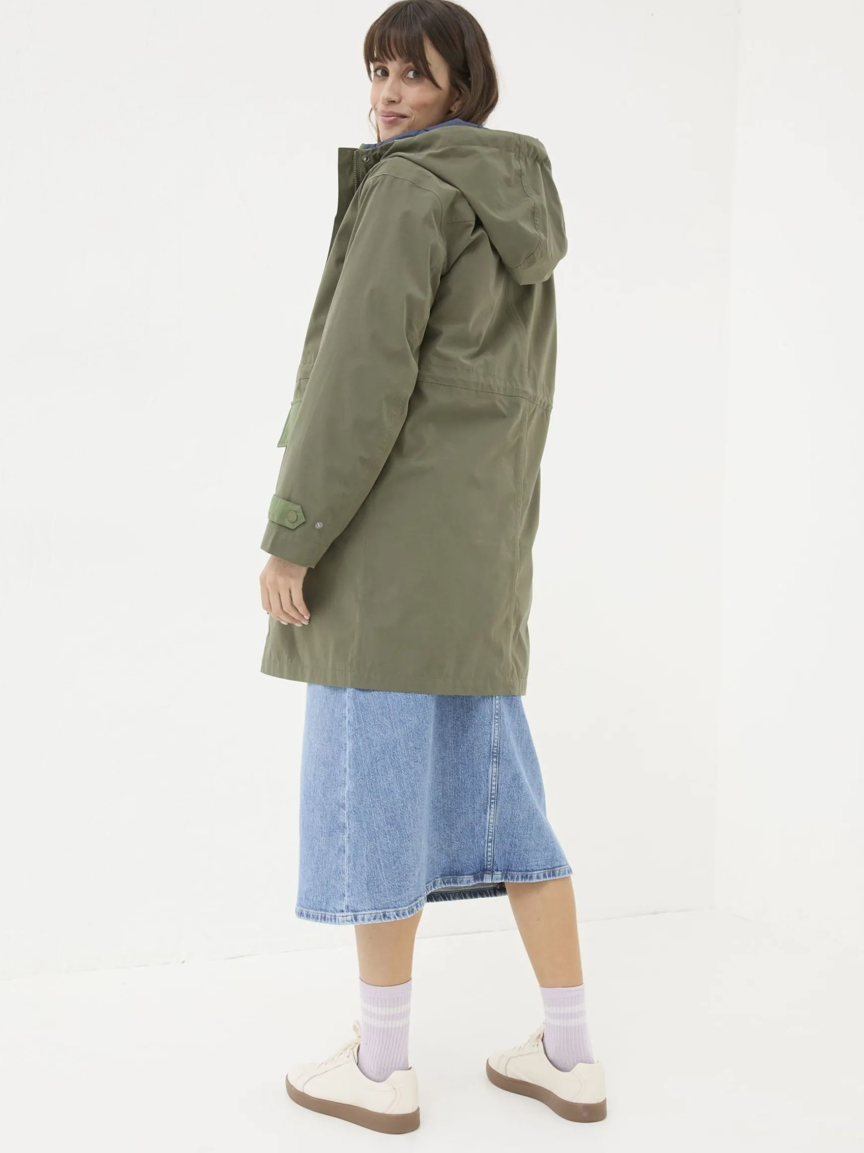 FatFace Mira Multiway Parka Green Outlet