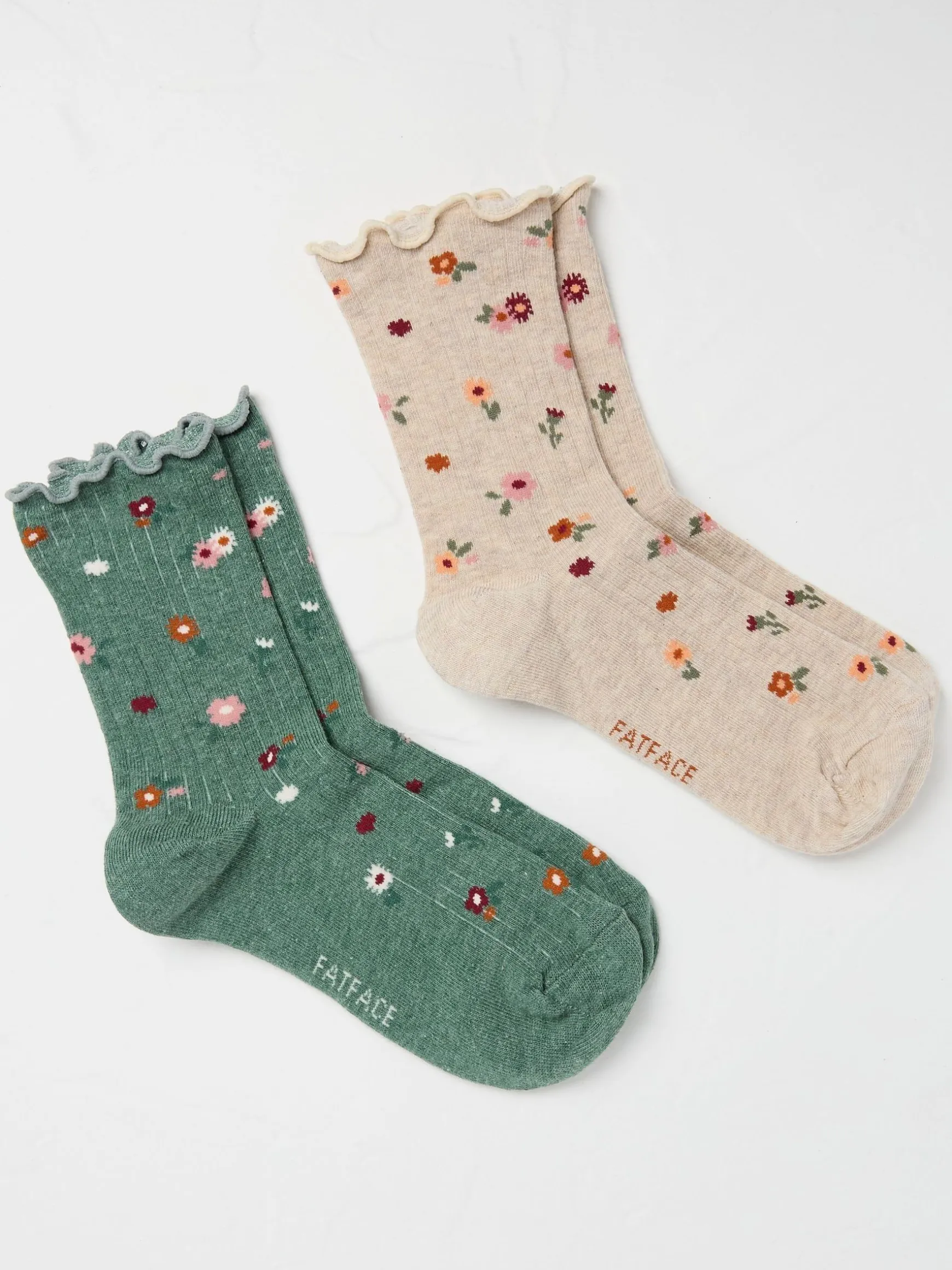 FatFace 2 Pack Ditsy Floral Socks Multi Cheap