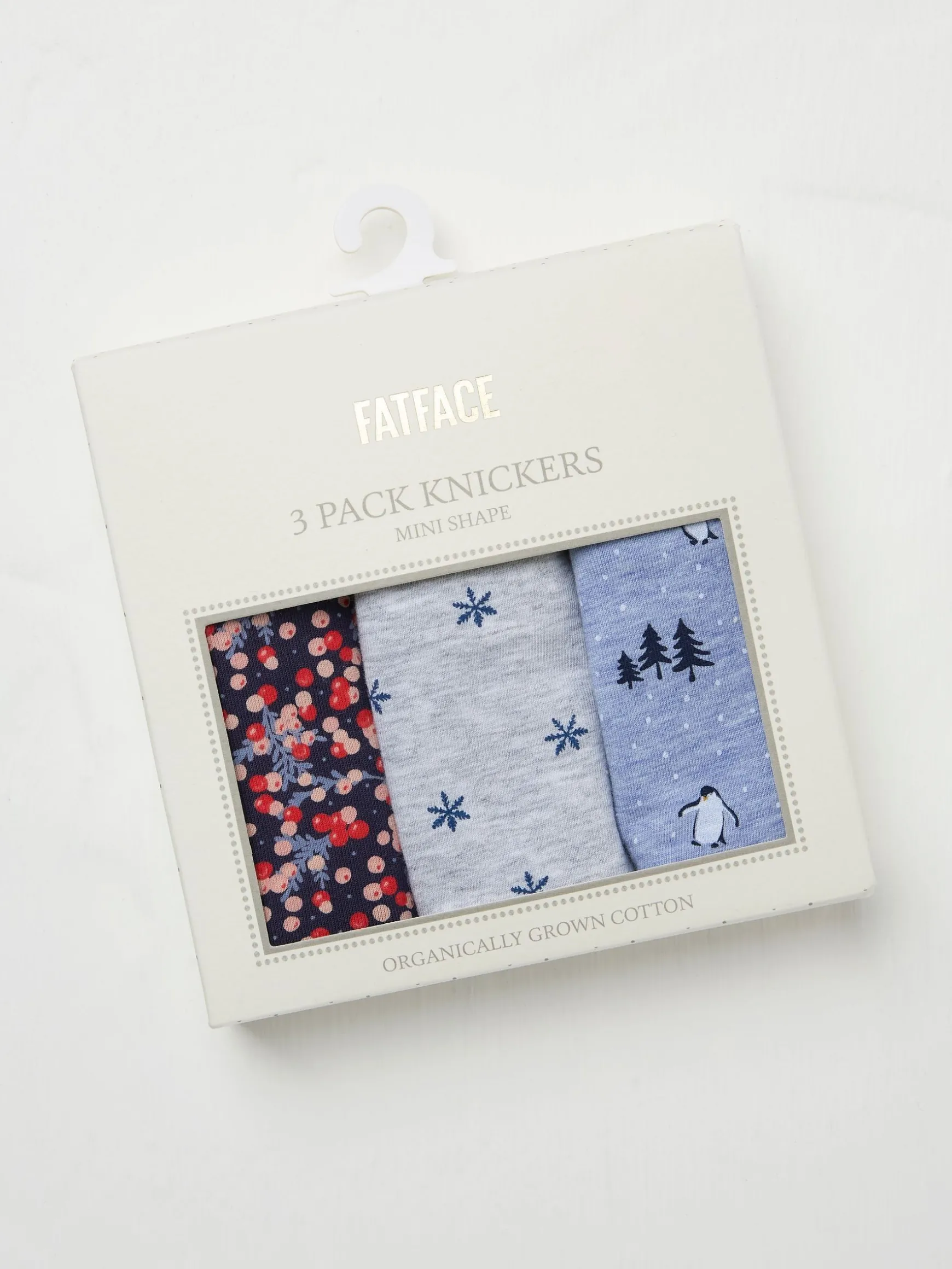 FatFace 3 Pack Festive Mini Knickers Multi Shop