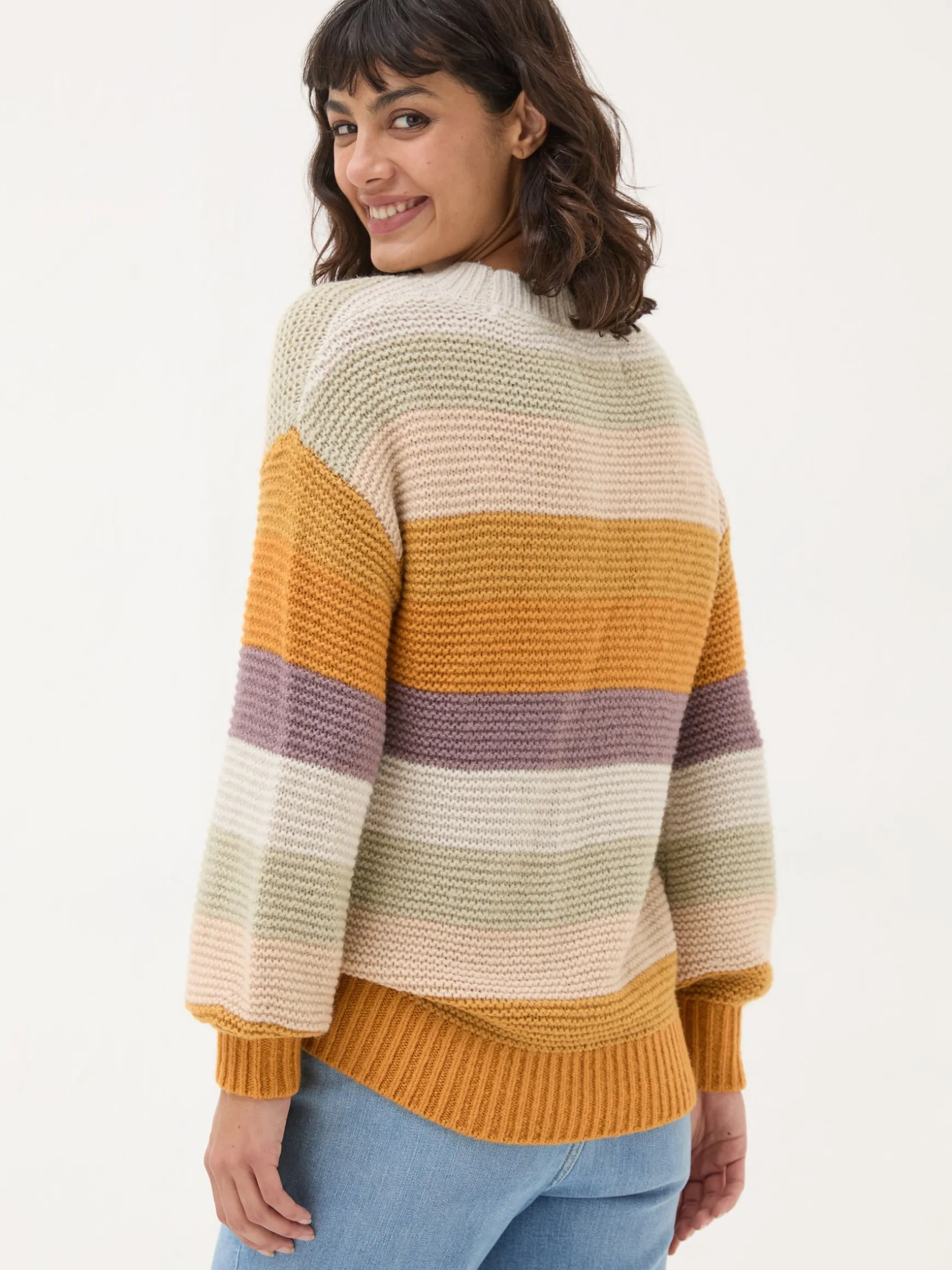 FatFace Equinox Stripe Jumper Multi Clearance