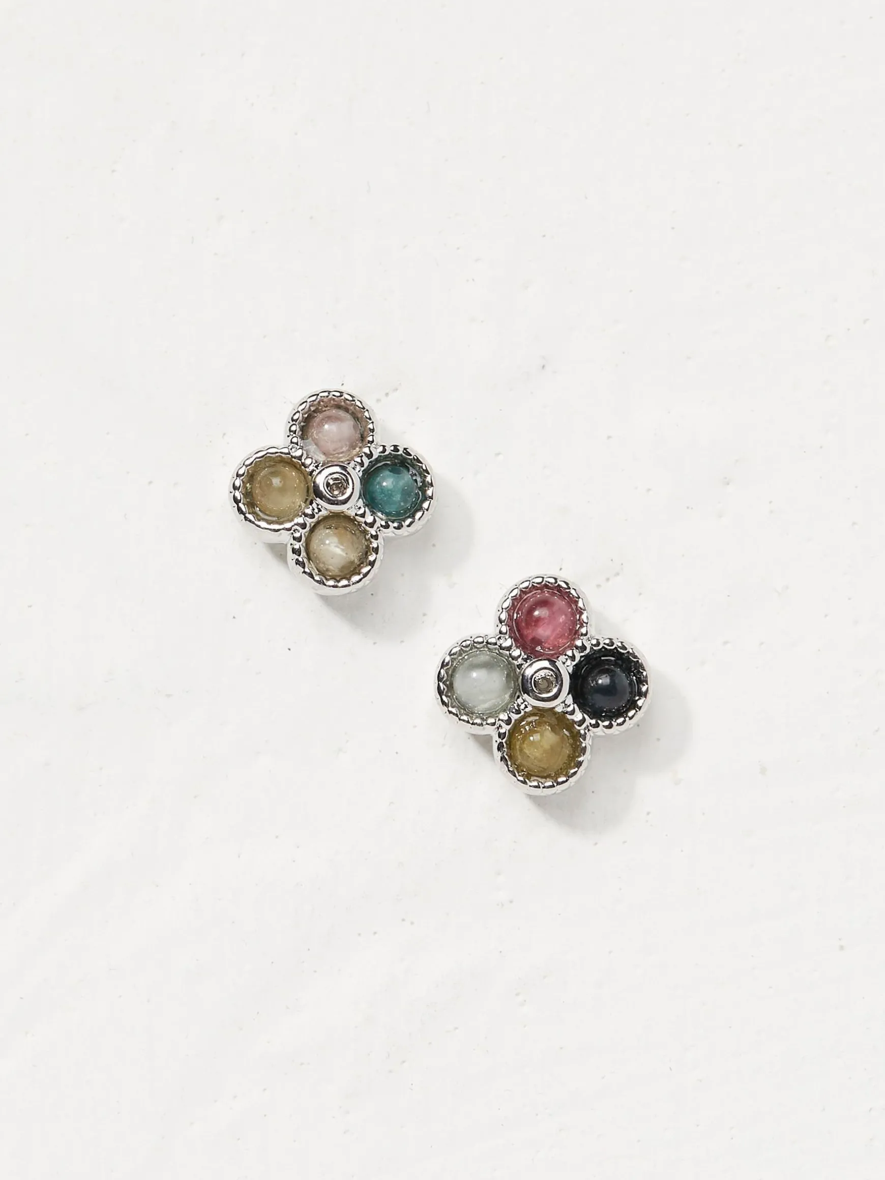 FatFace Semi Precious Studs Earrings Multi New