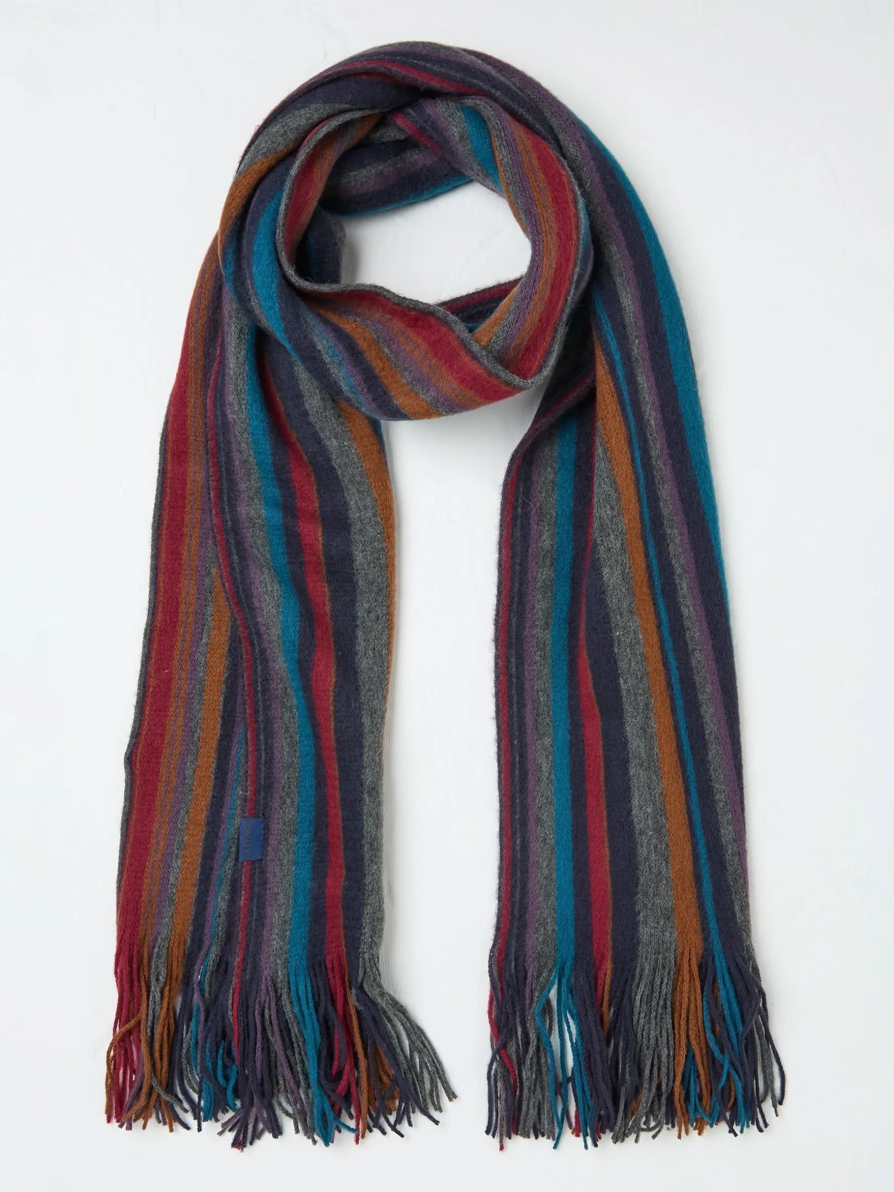 FatFace Stripe Scarf Multi Sale