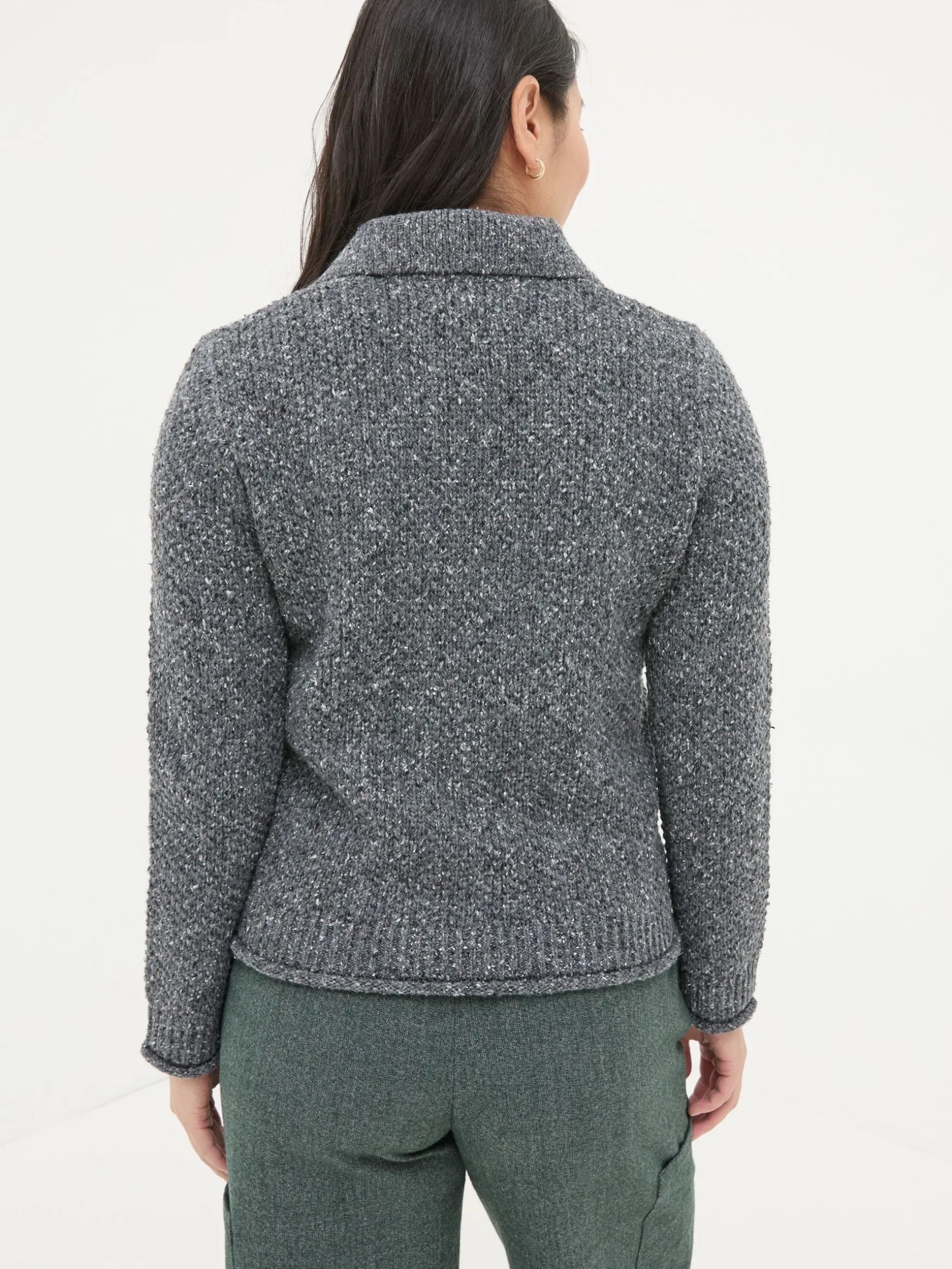 FatFace Natalie Collar Cardigan Grey Best Sale