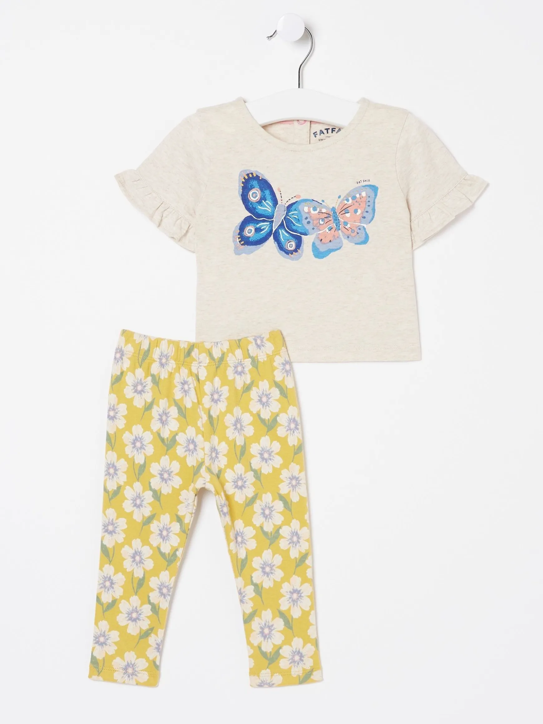 FatFace Butterfly Graphic Leggings Set Natural Cheap