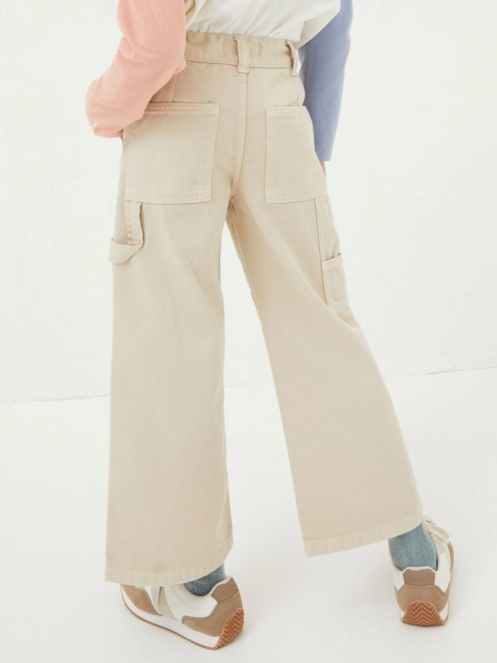 FatFace Wide Leg Trousers Natural Hot