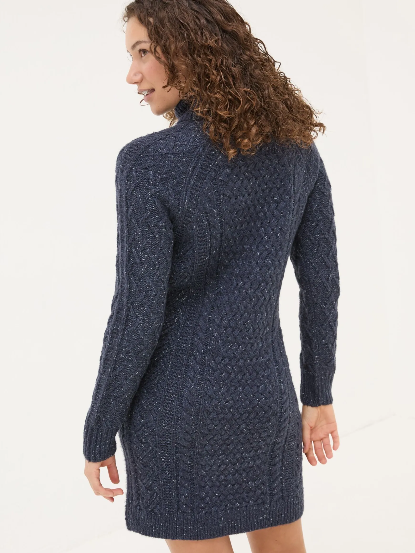 FatFace Alicia Knit Dress Navy Flash Sale