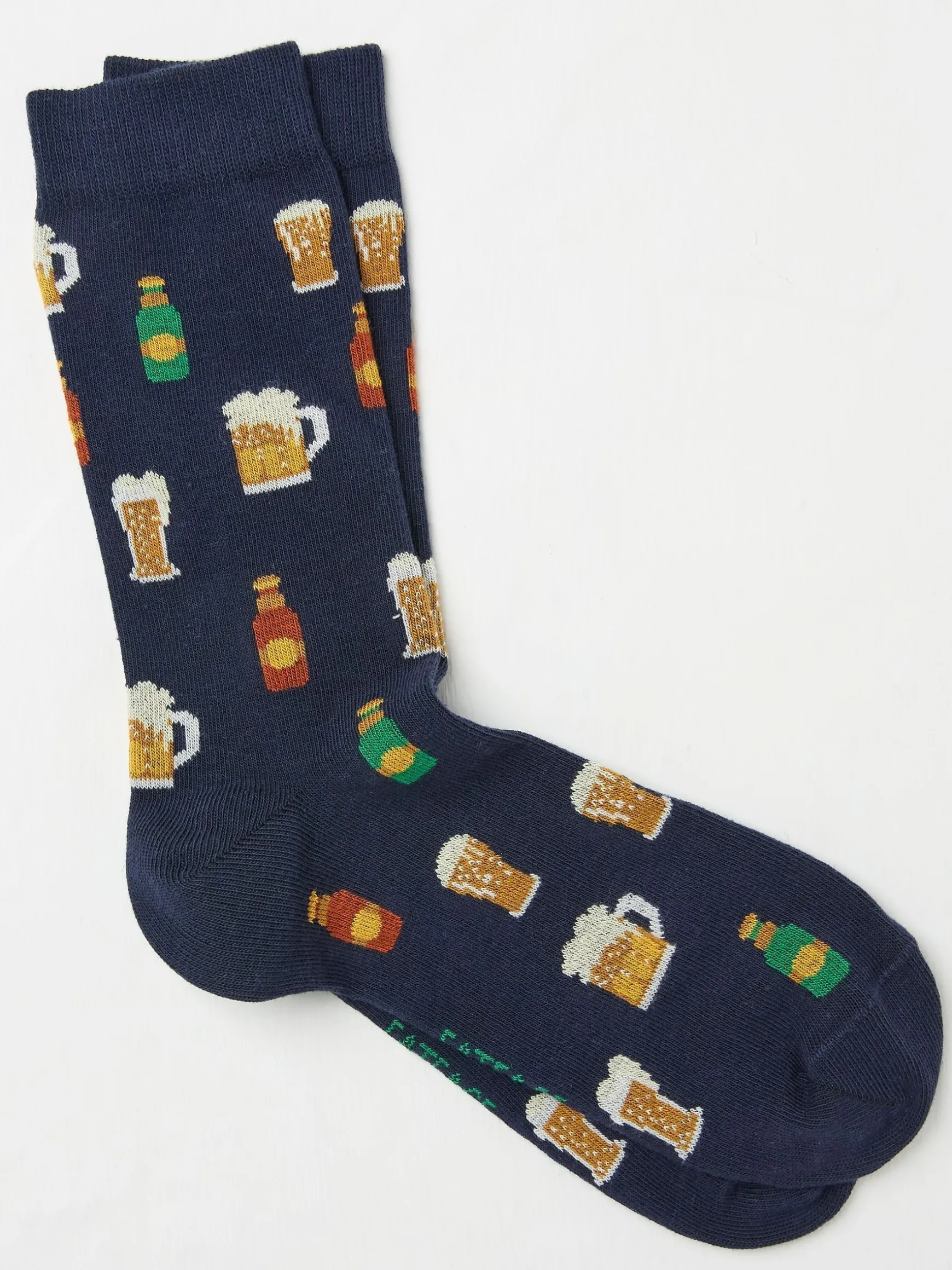 FatFace Beer Socks Navy Flash Sale