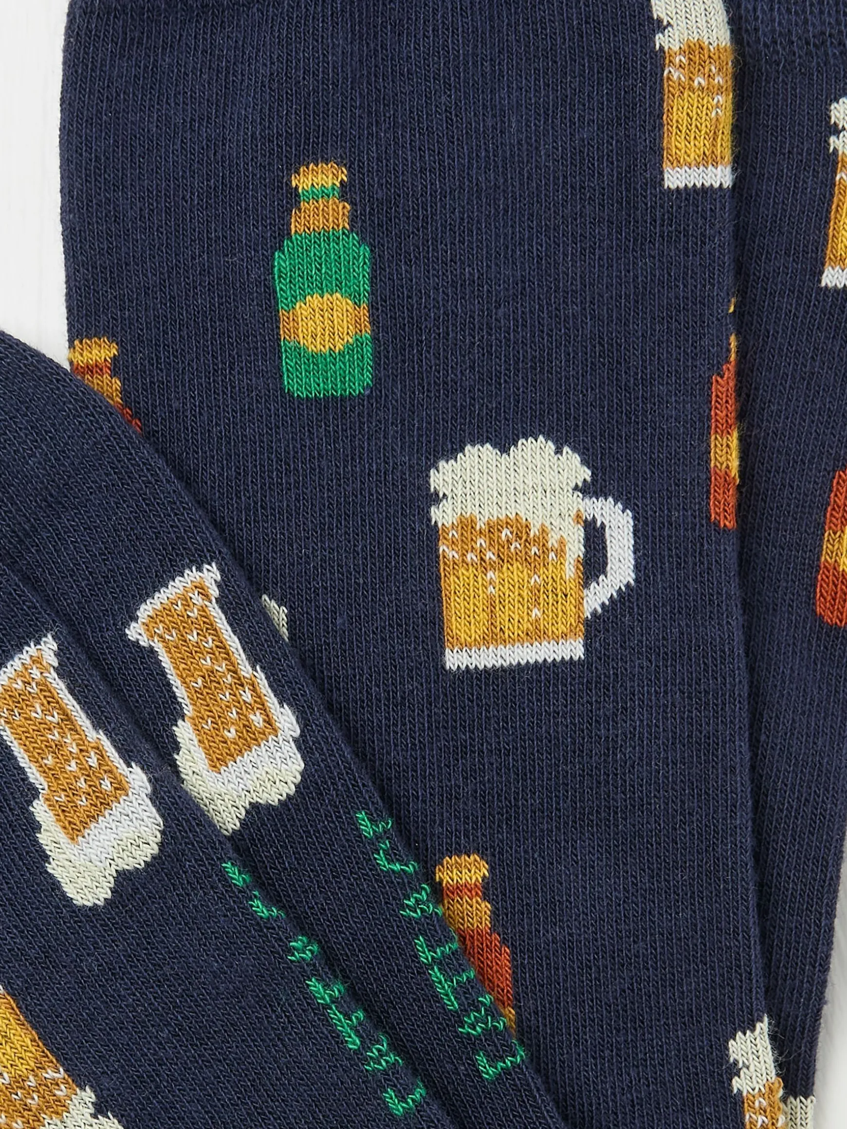 FatFace Beer Socks Navy Flash Sale