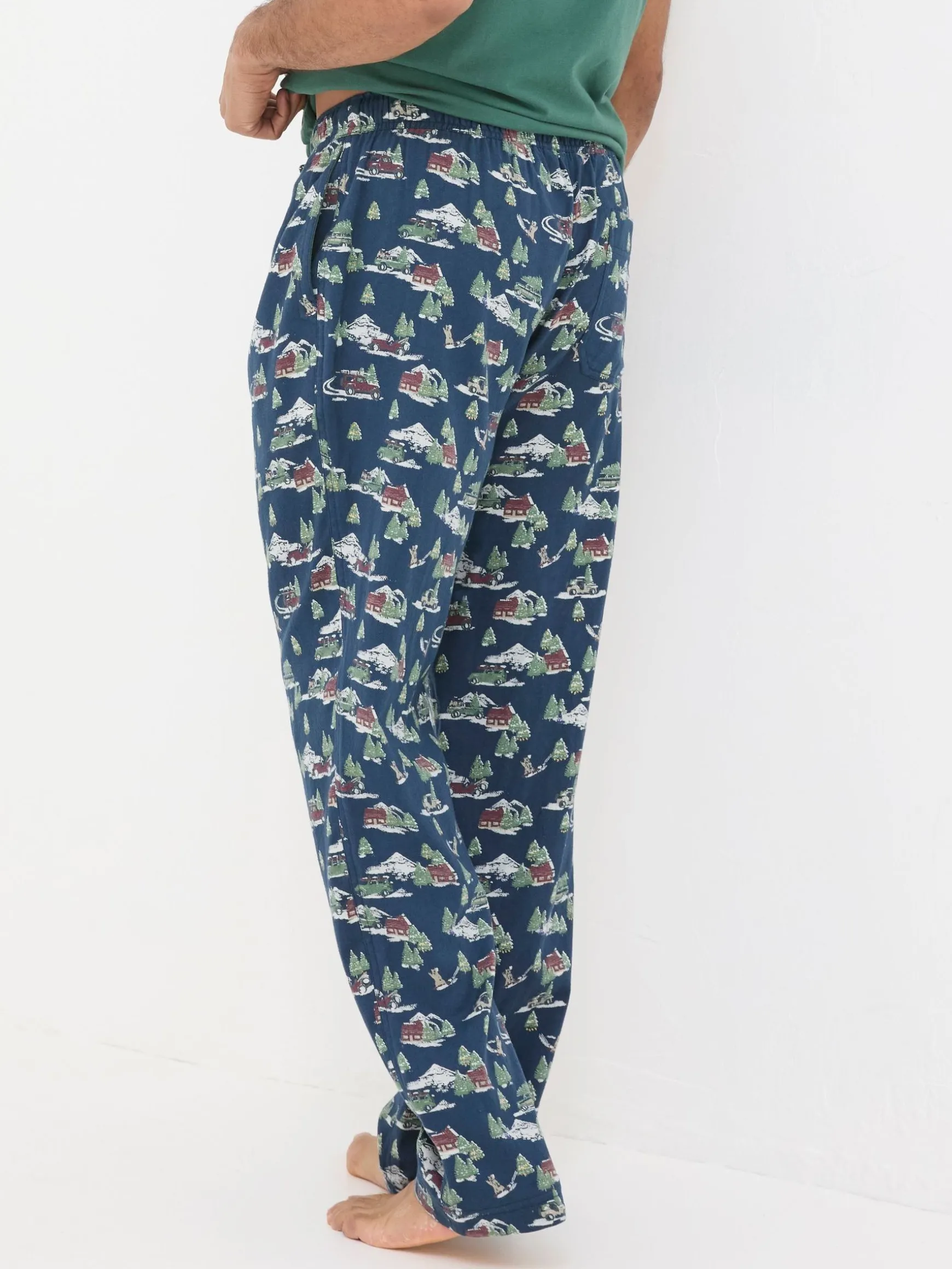 FatFace Jeep Print Pyjamas Navy Blue Cheap