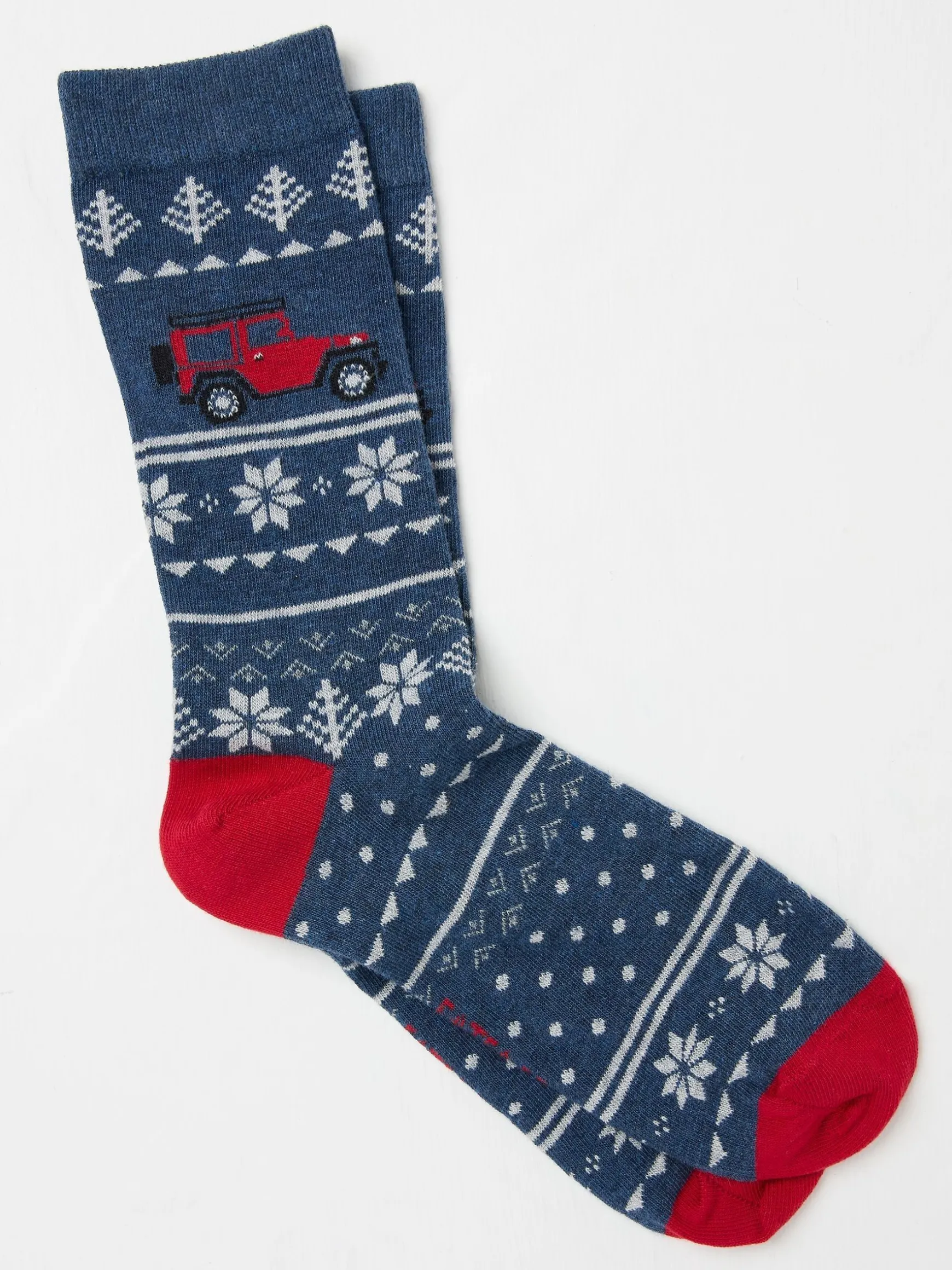 FatFace Mens Fairisle Off Roader Socks 1 Pack Navy Clearance