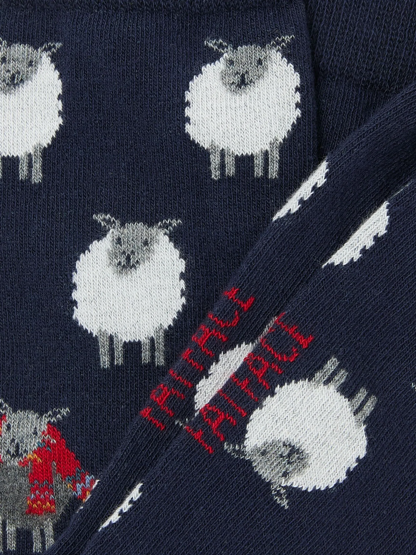 FatFace Mens Sheep Socks 1 Pack Navy Discount