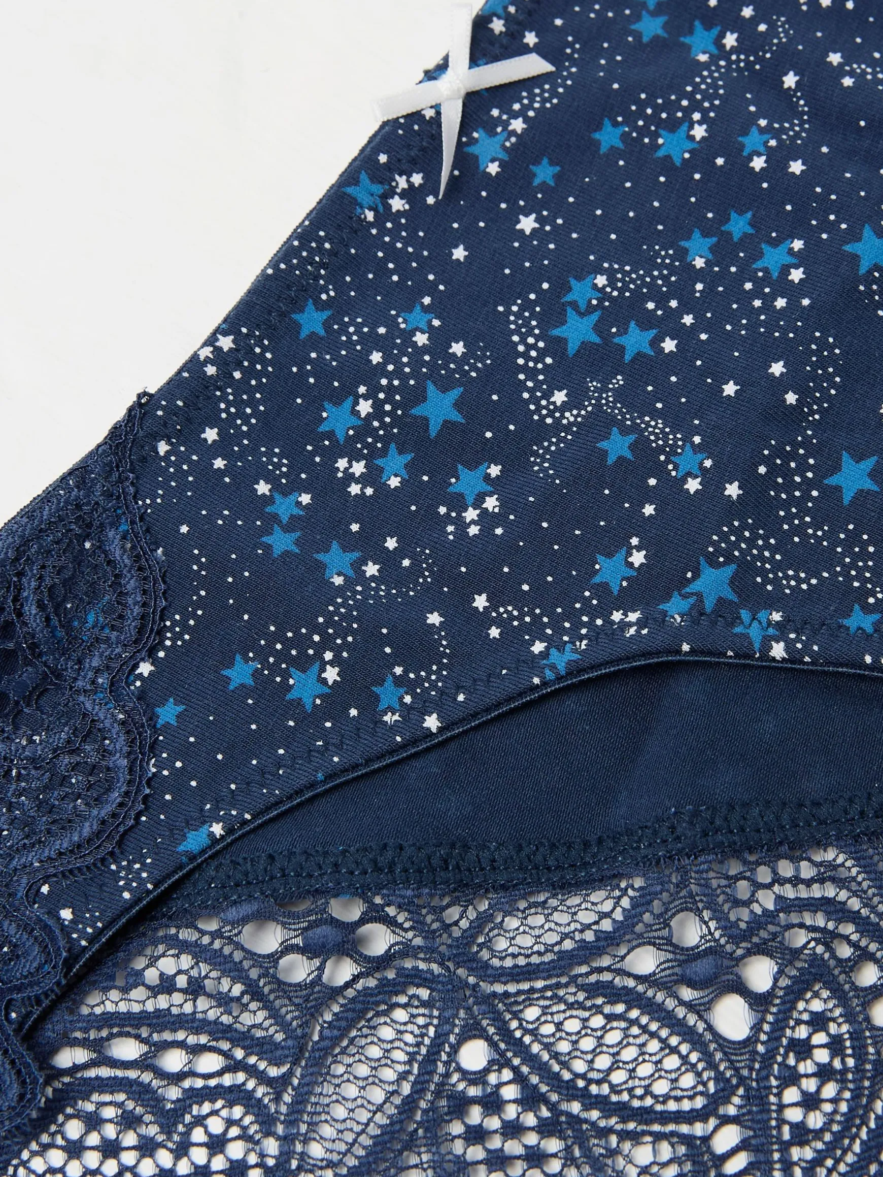 FatFace Star Print Cheeky Knickers Navy Best Sale