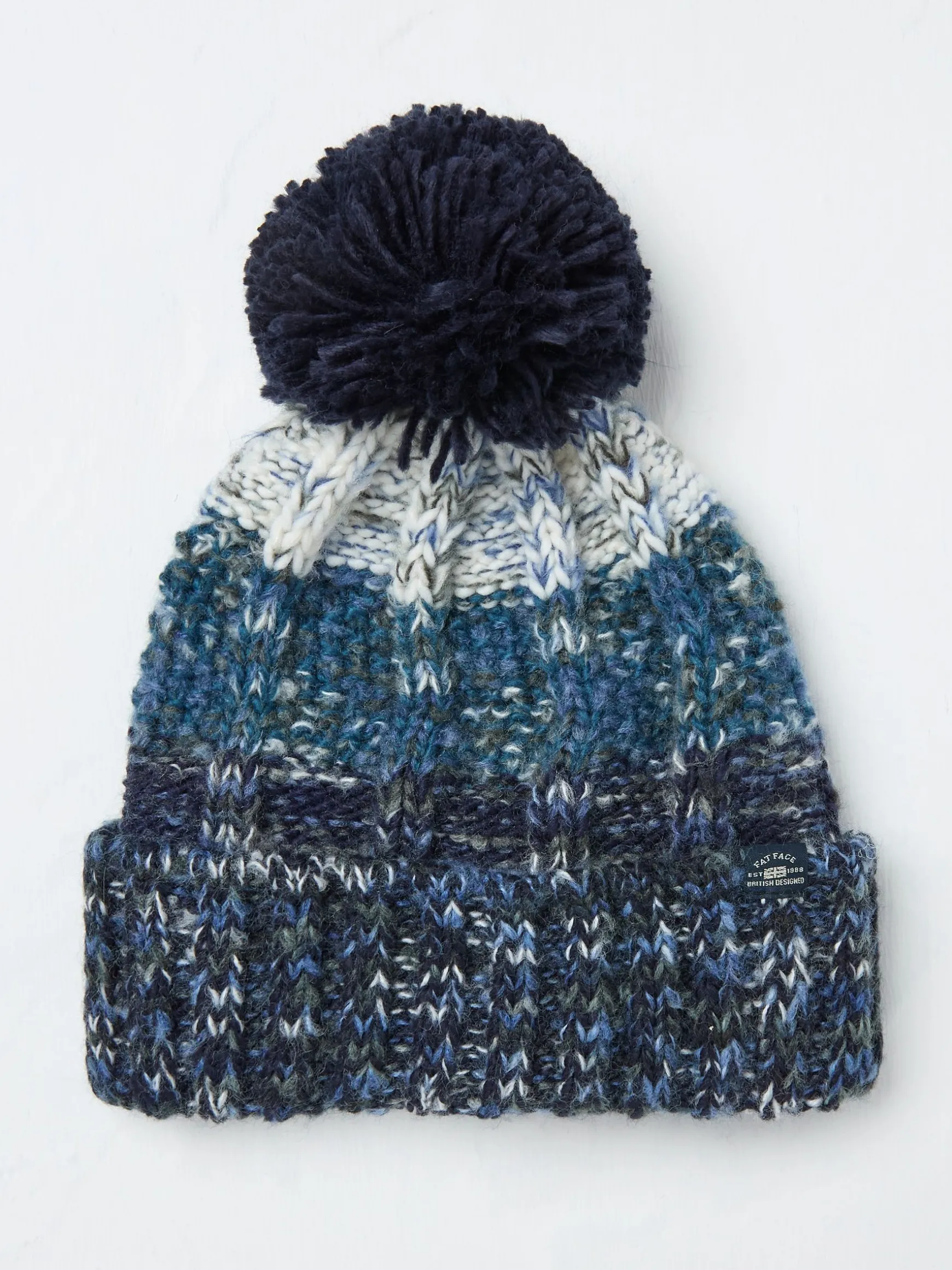 FatFace Truro Bobble Hat Navy Fashion