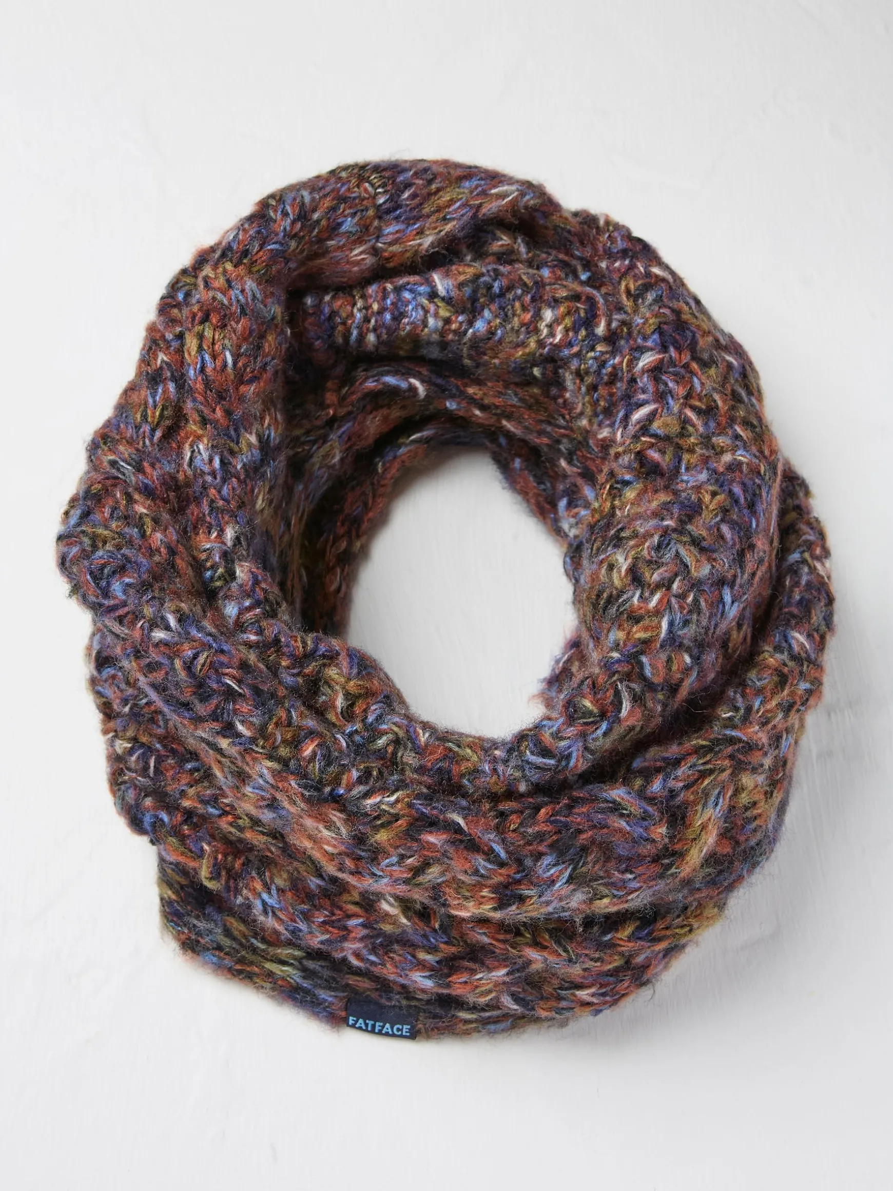 FatFace Twist Snood Navy Cheap