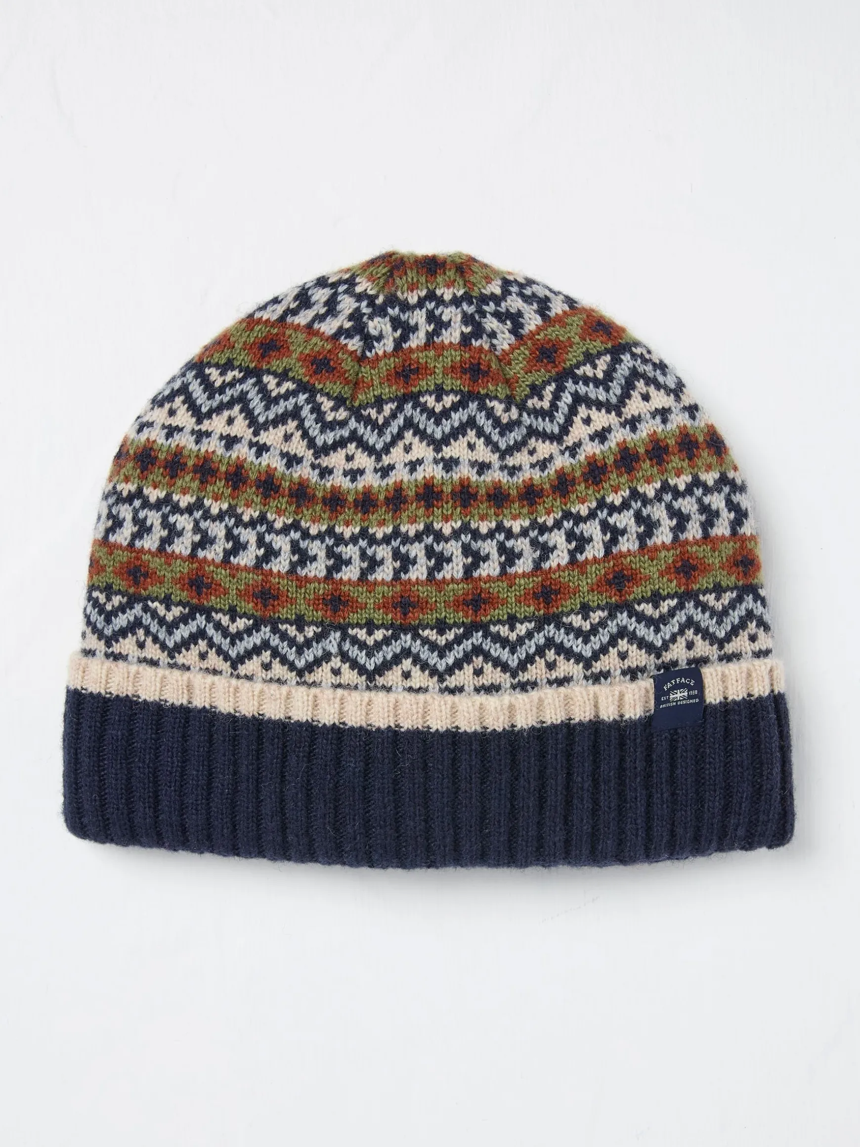 FatFace Whistler Beanie Navy Outlet