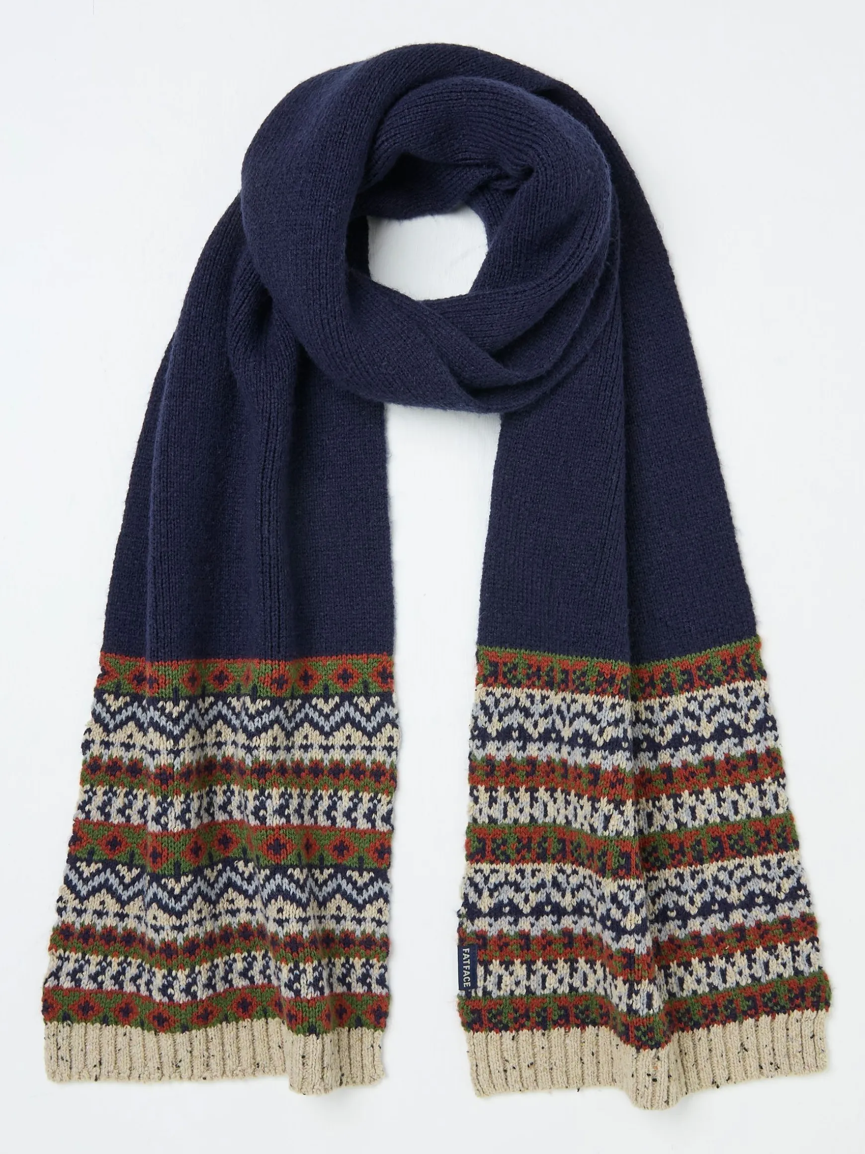 FatFace Whistler Scarf Navy Sale