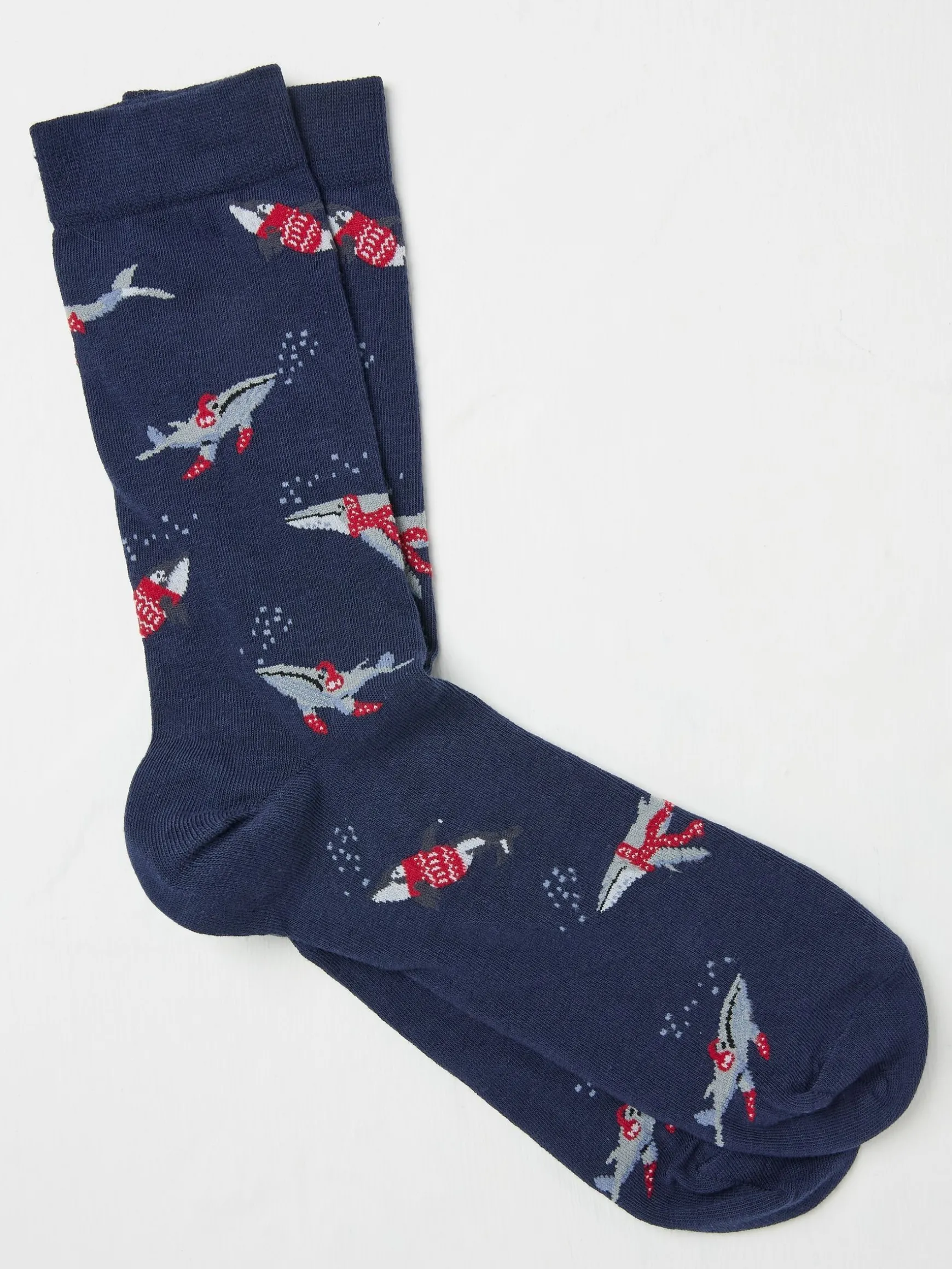 FatFace Wilson The Whale Shelter Mens Socks 1 Pack Navy Fashion