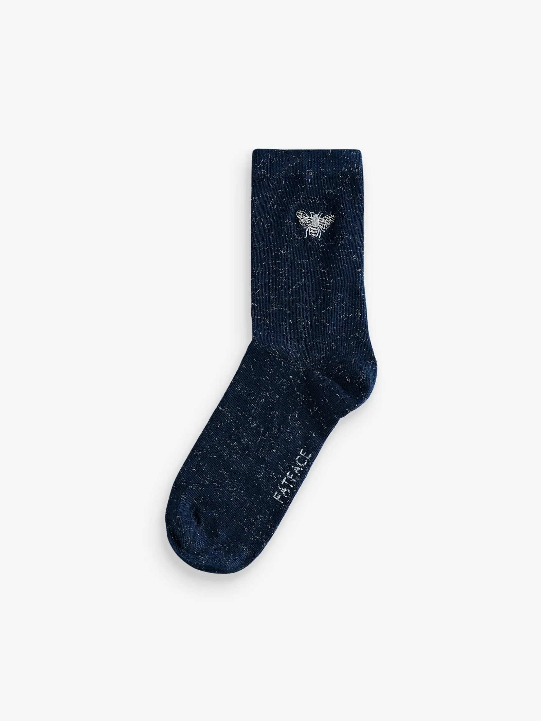 FatFace Womens Bee Sparkle Socks 1 Pack Navy Flash Sale