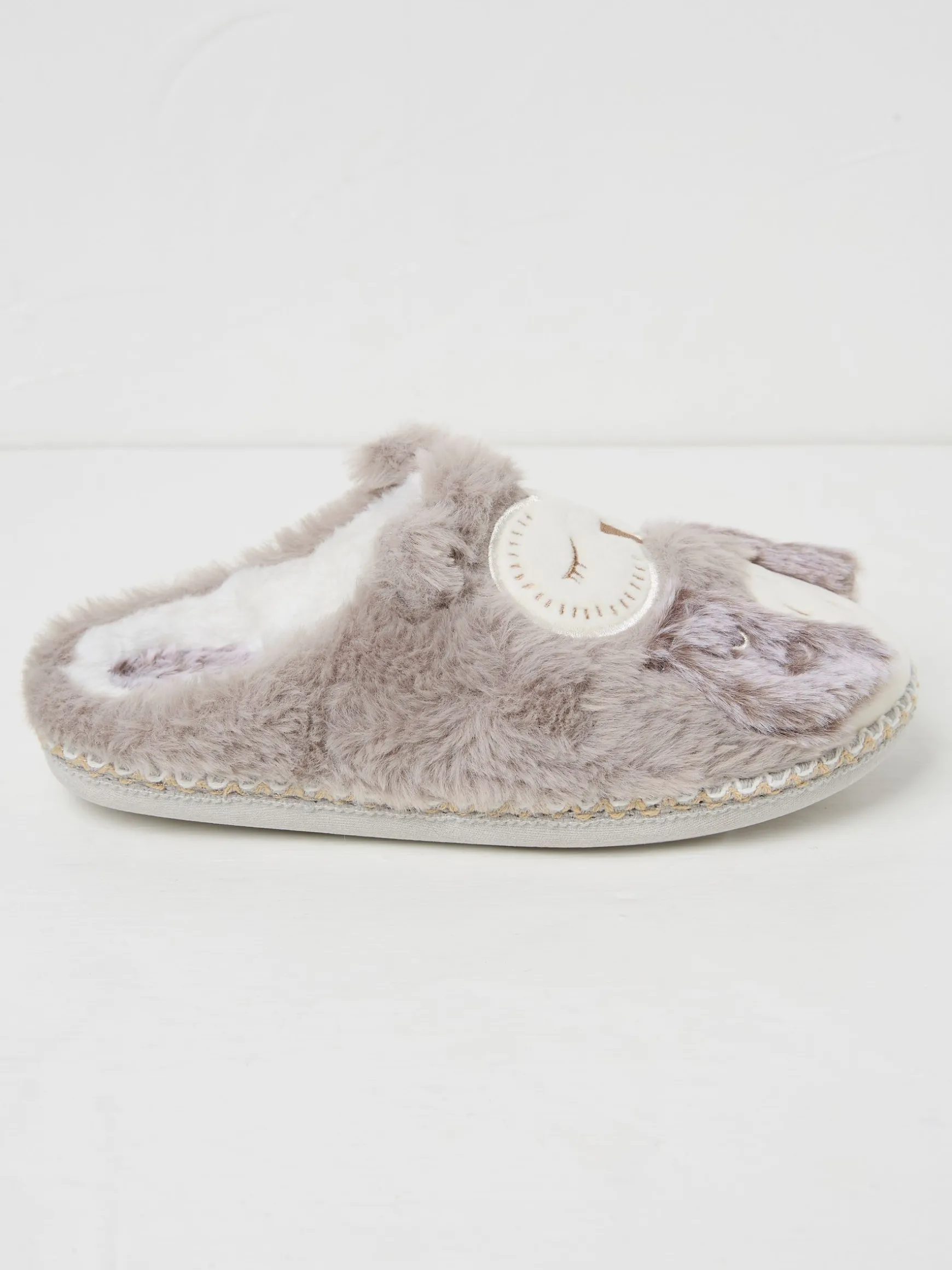 FatFace Ophelia Ophelia Owl Slippers Light Grey Cheap