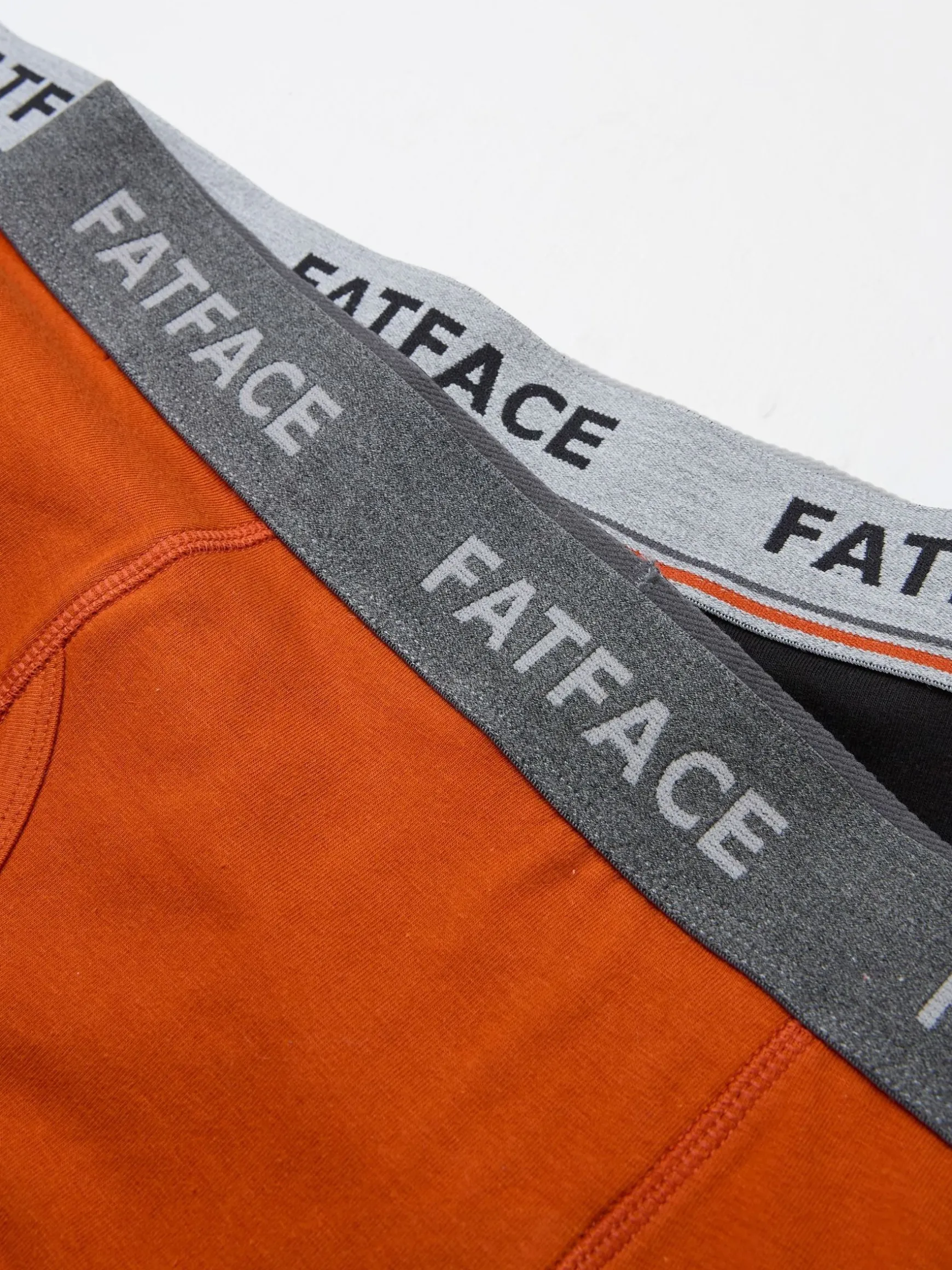 FatFace Cotton Boxers 2 Pack Orange Best Sale