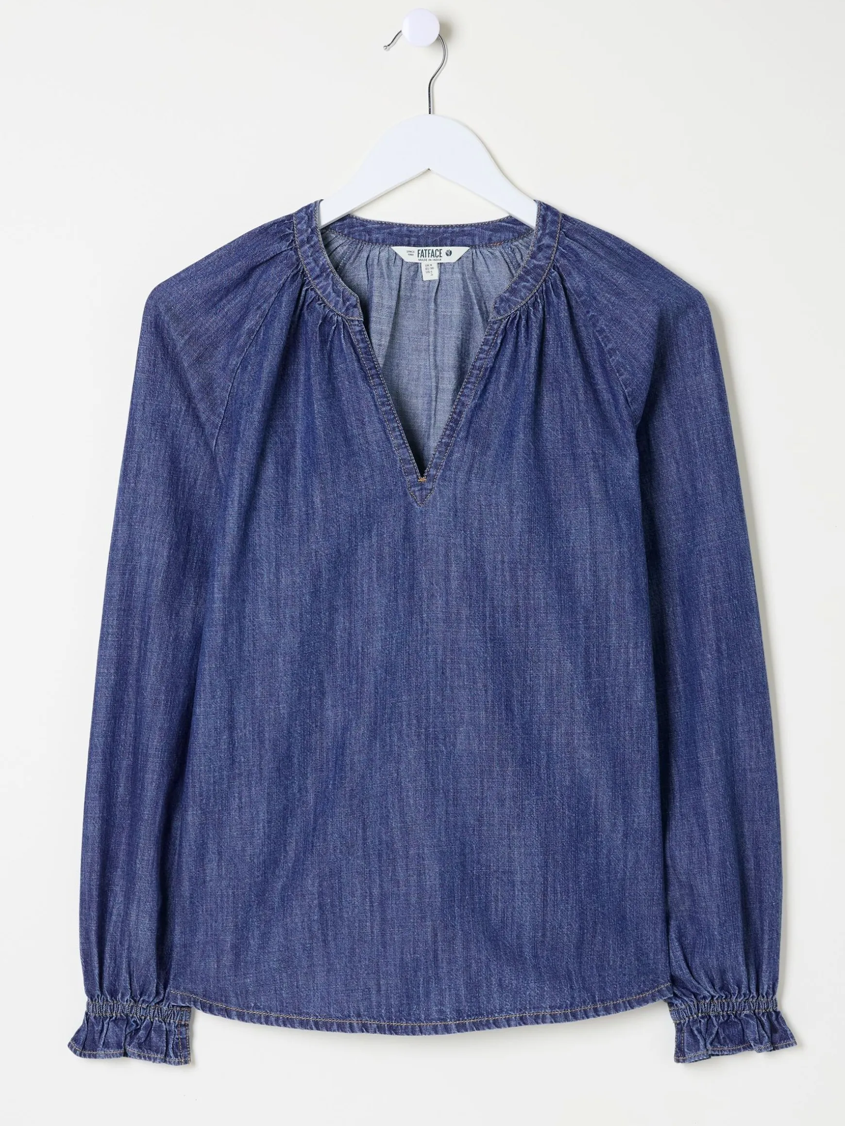 FatFace Pacey Denim Blouse Vintage Blue Best Sale