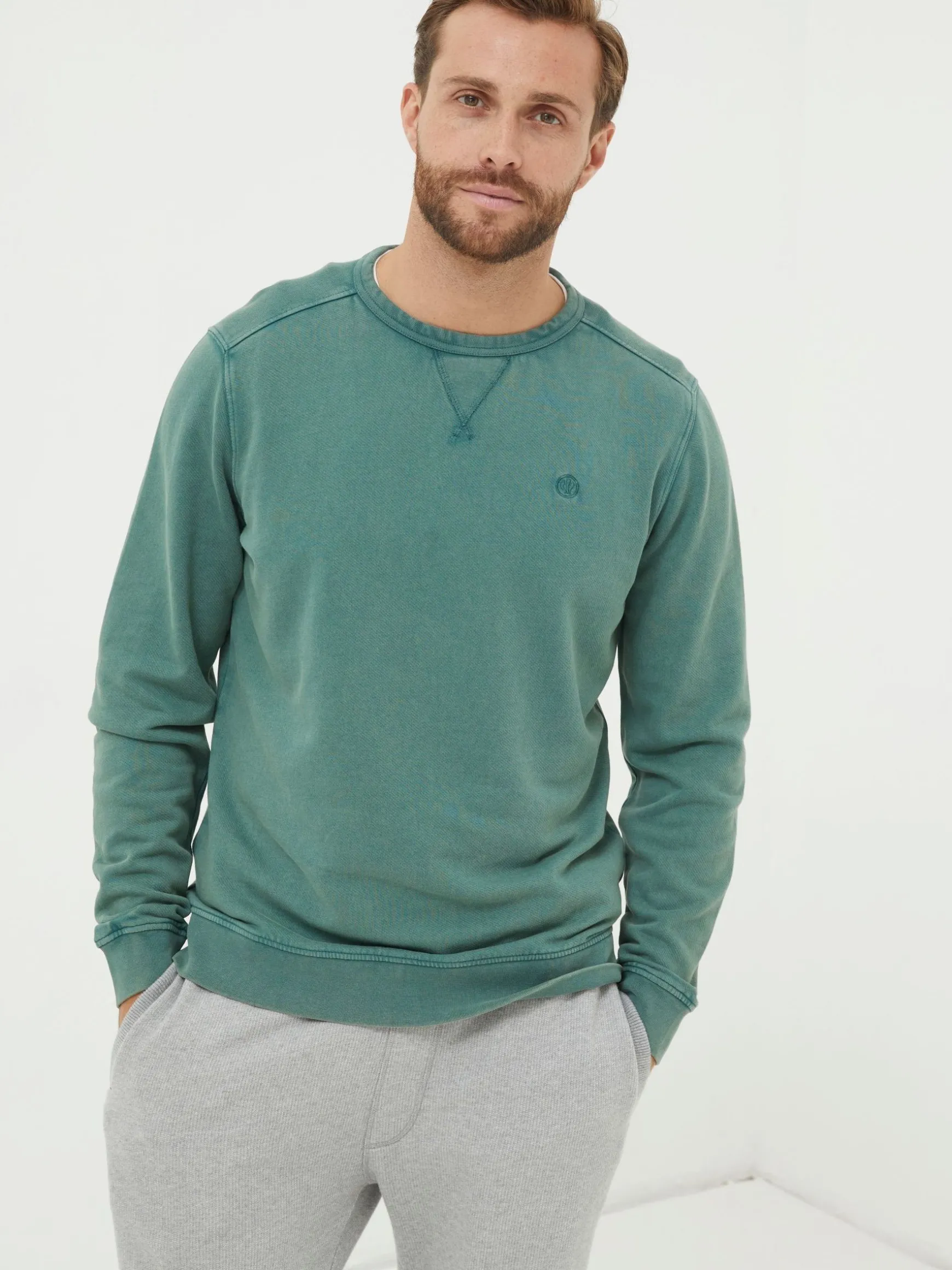 FatFace Petersfield Sweatshirt Light Green Best Sale