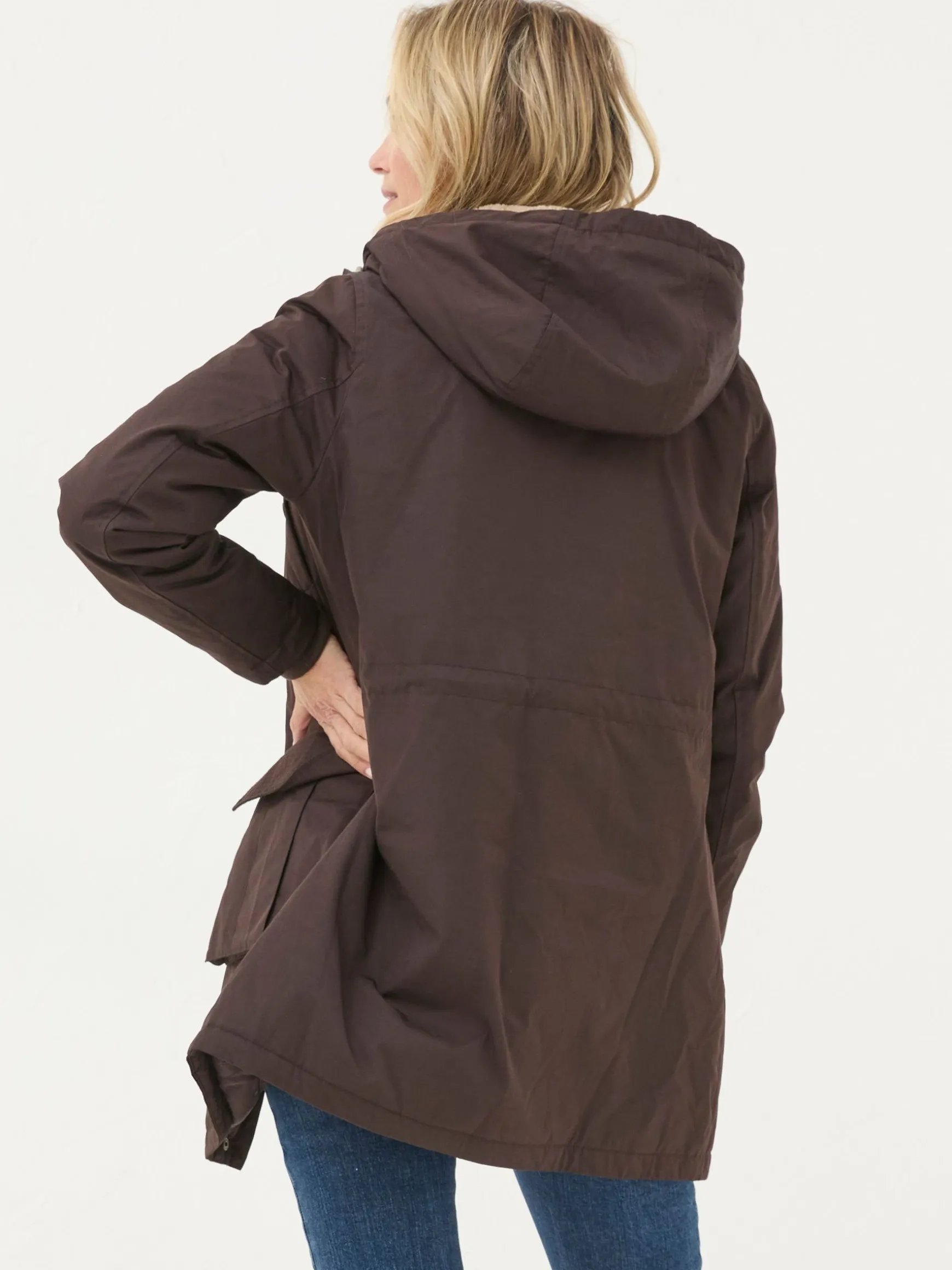 FatFace Petra Petra Parka Coat Brown Cheap