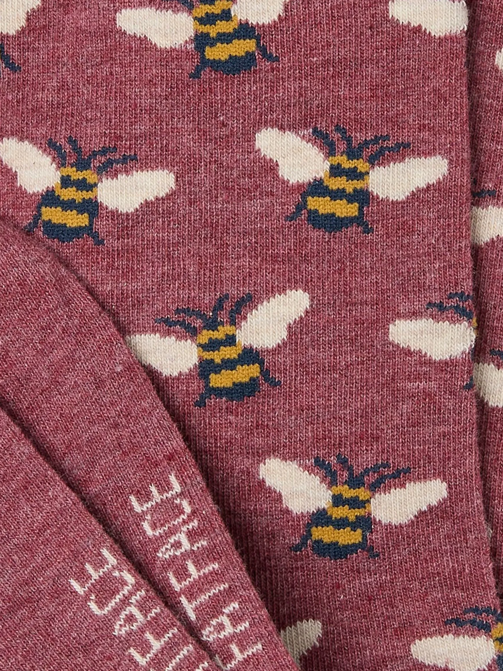 FatFace Women's Socks 1 Pack (size 4-7) Pink Bee Cheap