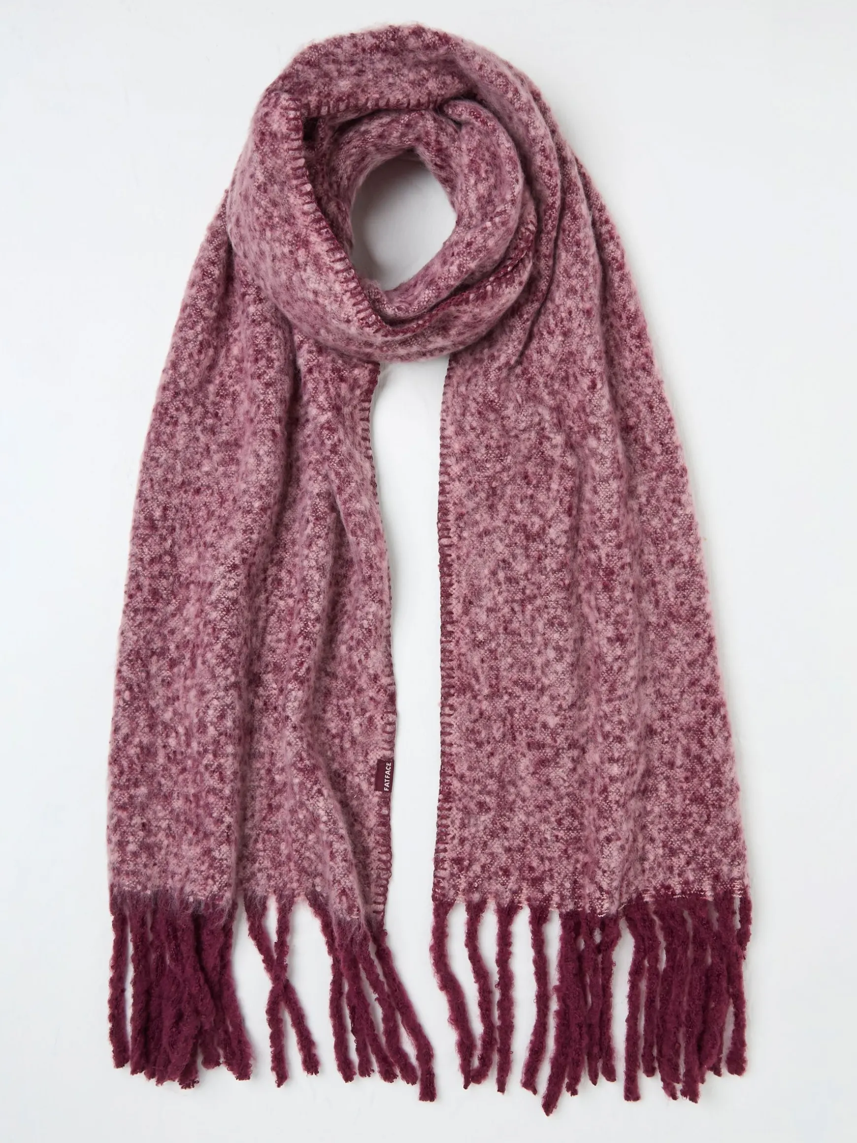 FatFace Boucle Scarf Pink Flash Sale