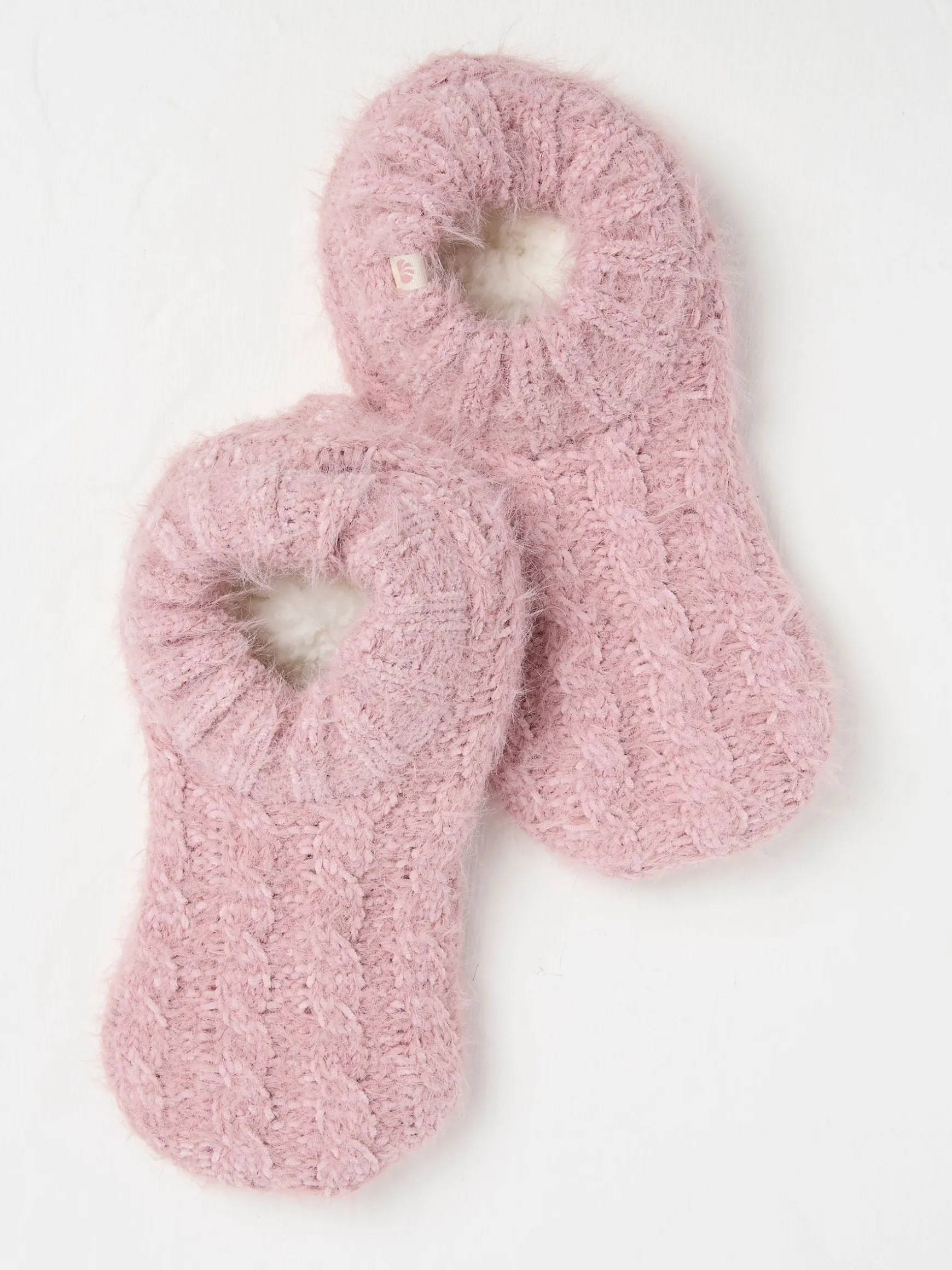 FatFace Short Slipper Socks Pink Hot