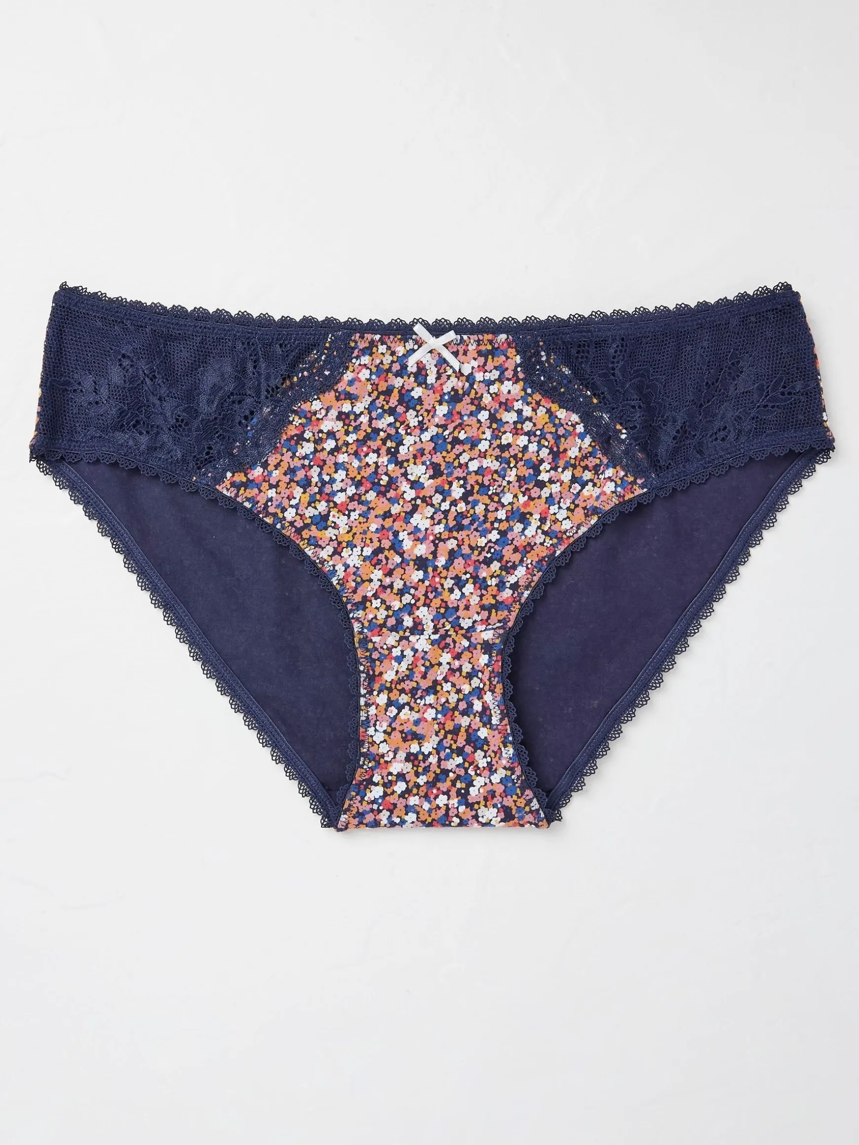 FatFace Pop Mini Floral Knickers Blue Shop